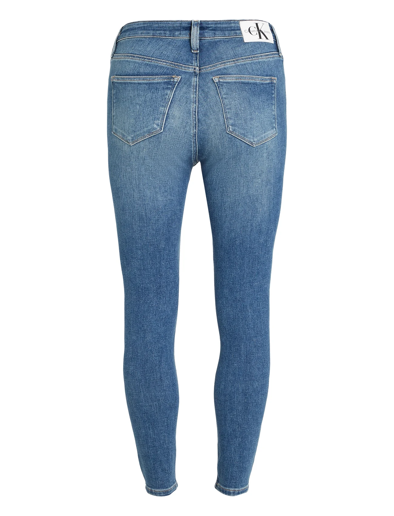Calvin Klein Jeans - HIGH RISE SUPER SKINNY ANKLE - džinsa bikses ar šaurām starām - denim medium - 1