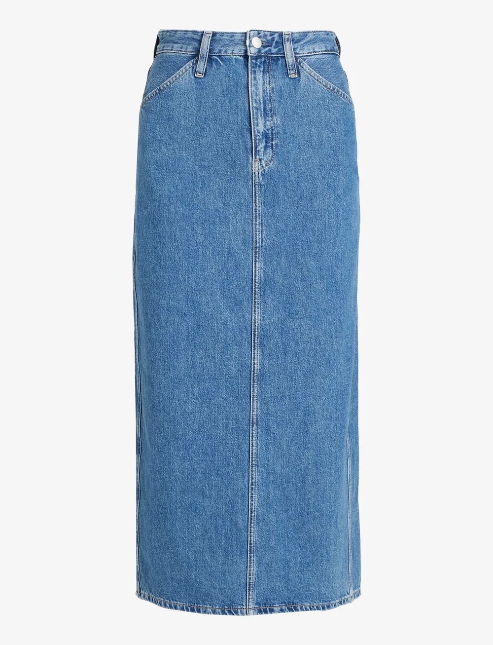 Calvin Klein Jeans - TROUSER POCKET MAXI SKIRT - denimnederdele - denim light - 1