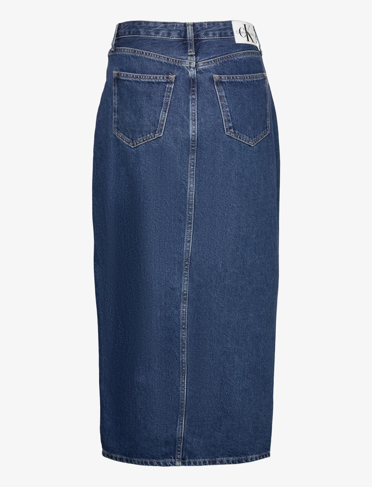 Calvin Klein Jeans - FRONT SPLIT MAXI DENIM SKIRT - maxi skirts - denim dark - 1