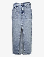 Calvin Klein Jeans - FRONT SPLIT MAXI DENIM SKIRT - gari svārki - denim light - 0