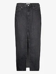 Calvin Klein Jeans - FRONT SPLIT MAXI DENIM SKIRT - maxi röcke - denim black - 0