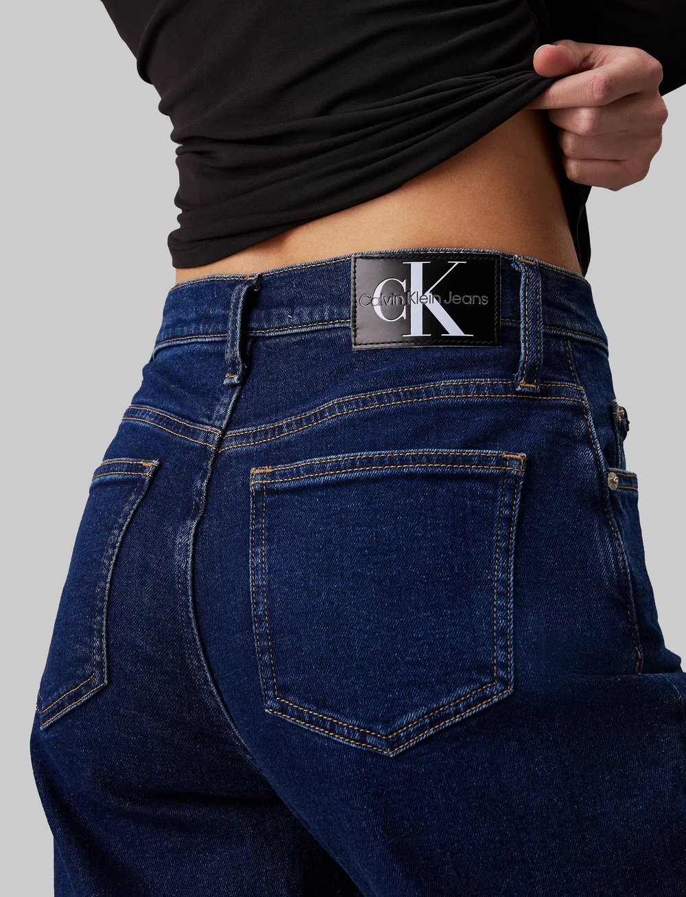 Calvin klein women's high rise jeans discount