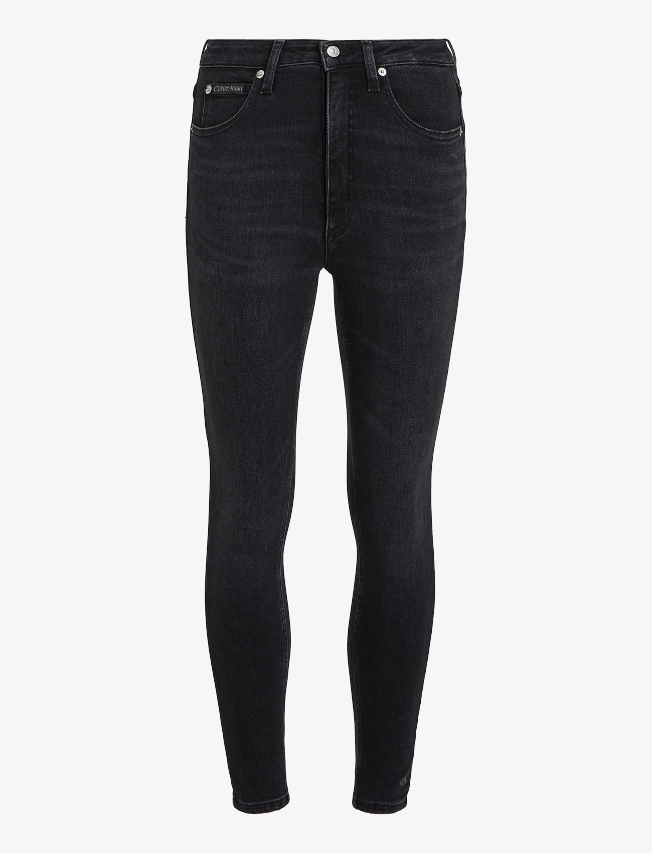 Calvin Klein Jeans - HIGH RISE SUPER SKINNY ANKLE - denim black - 1