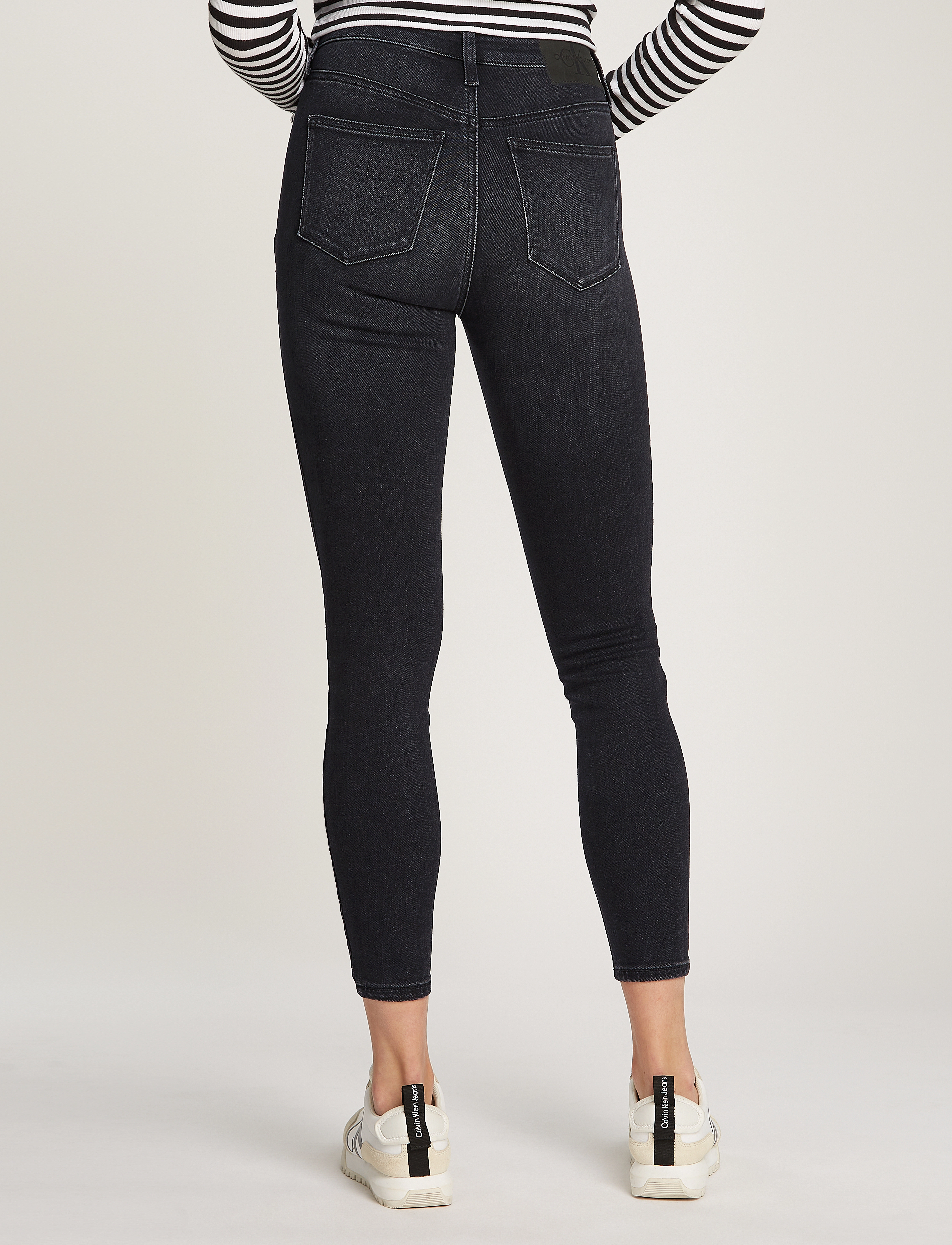 Calvin Klein Jeans - HIGH RISE SUPER SKINNY ANKLE - denim black - 2