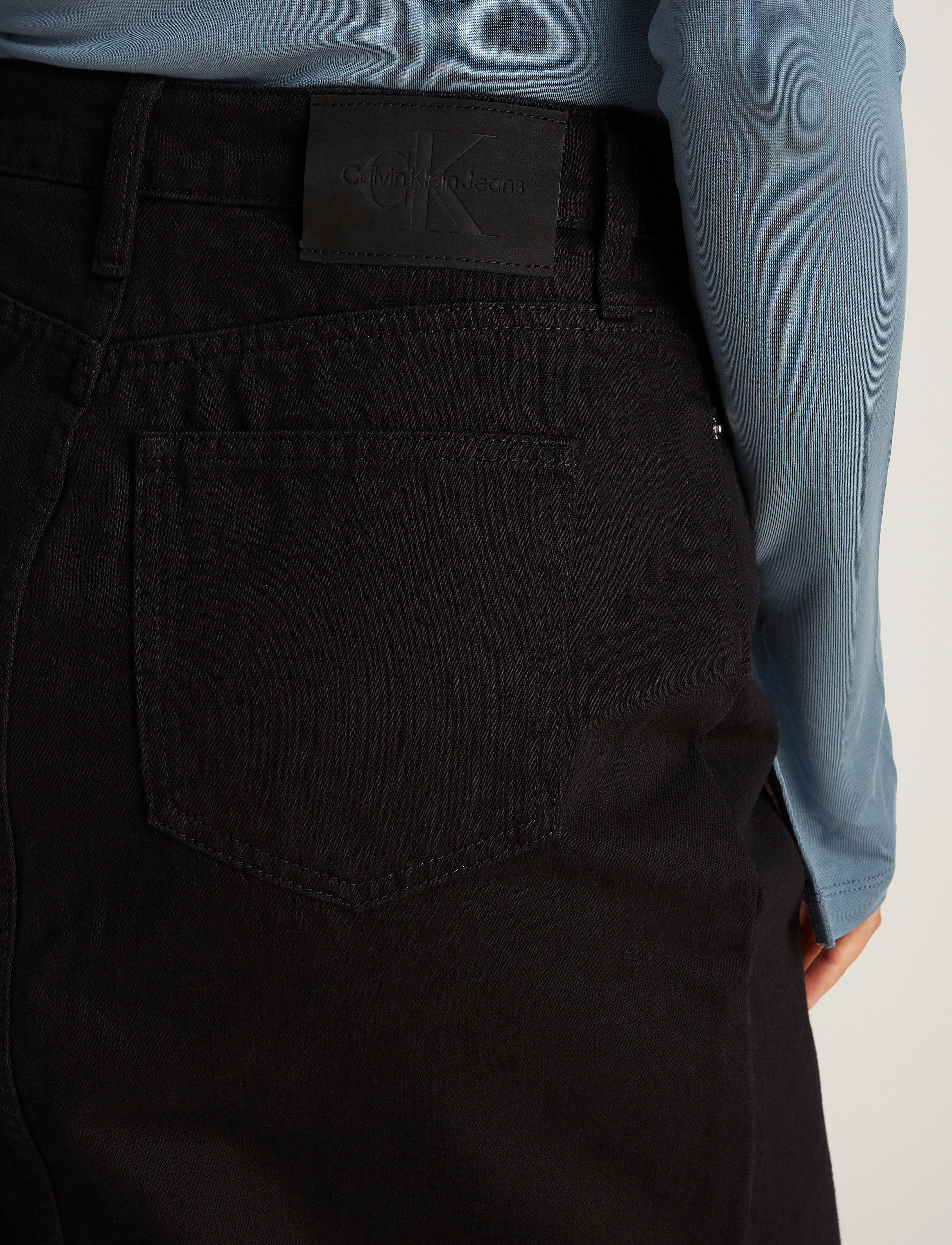 Calvin Klein Jeans - MAXI DENIM SKIRT - jeansröcke - denim black - 2
