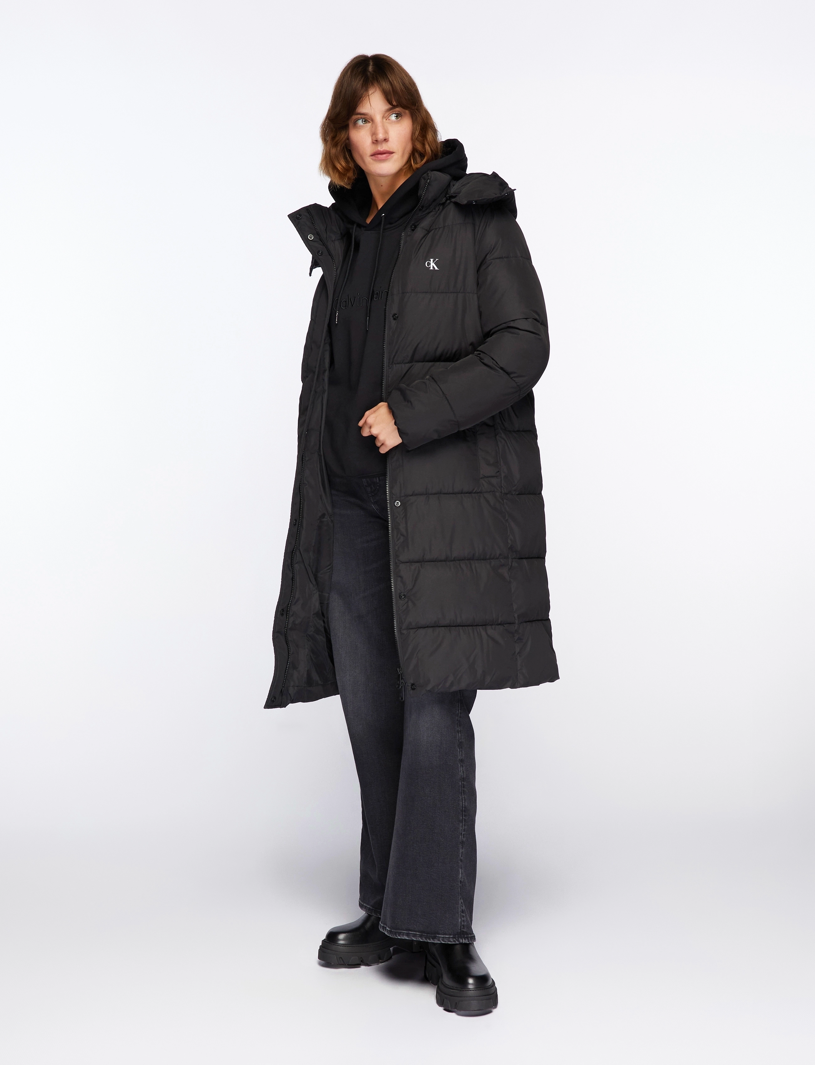 Calvin Klein Jeans - MONOLOGO NON DOWN LONG PUFFER - ck black - 2
