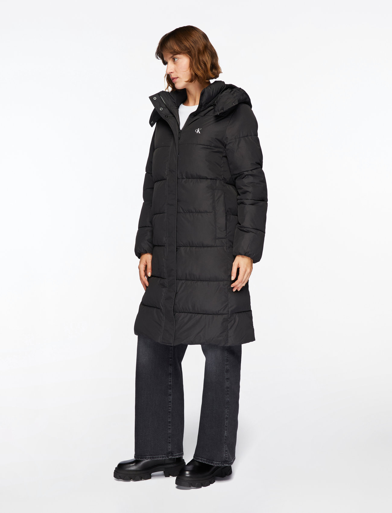 Calvin Klein Jeans - MONOLOGO NON DOWN LONG PUFFER - vestes d'hiver - ck black - 3