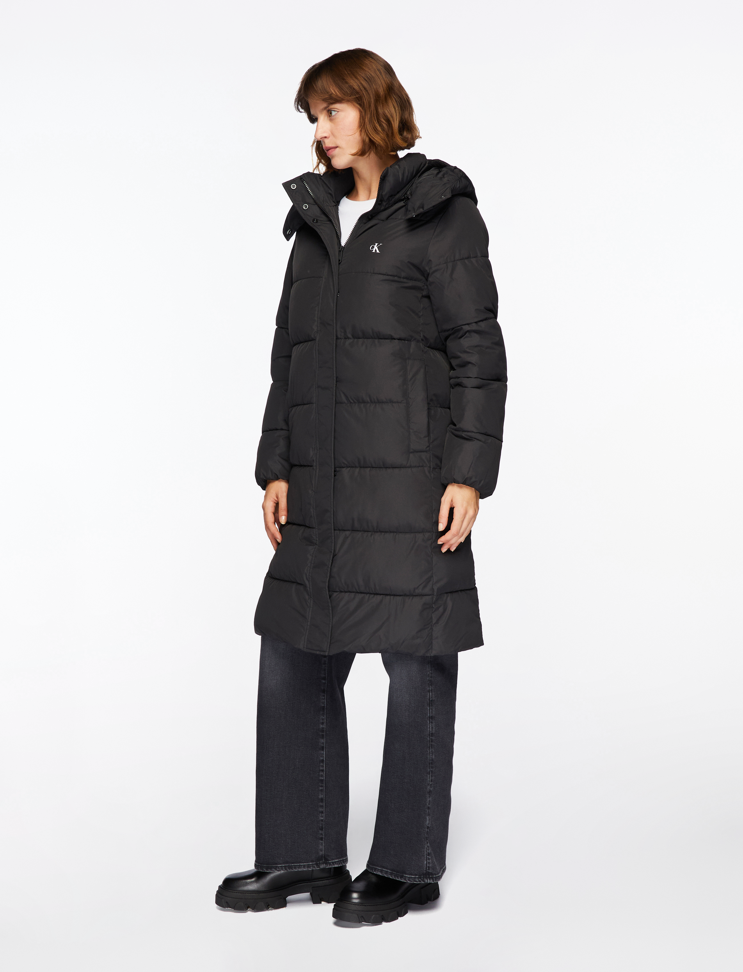 Calvin Klein Jeans - MONOLOGO NON DOWN LONG PUFFER - ck black - 3