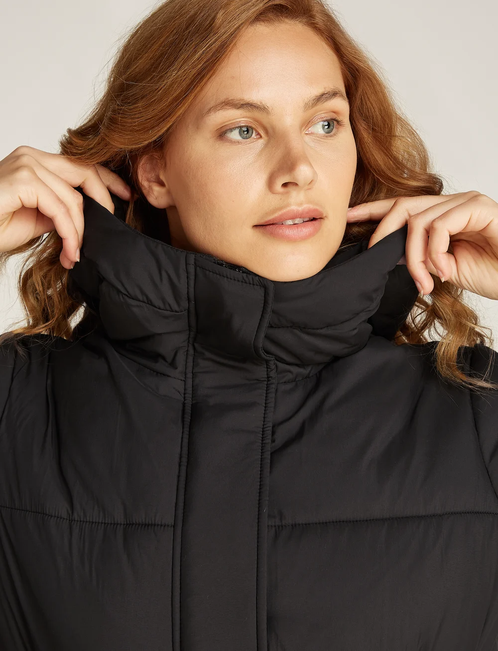 Calvin klein long puffer coat womens hotsell