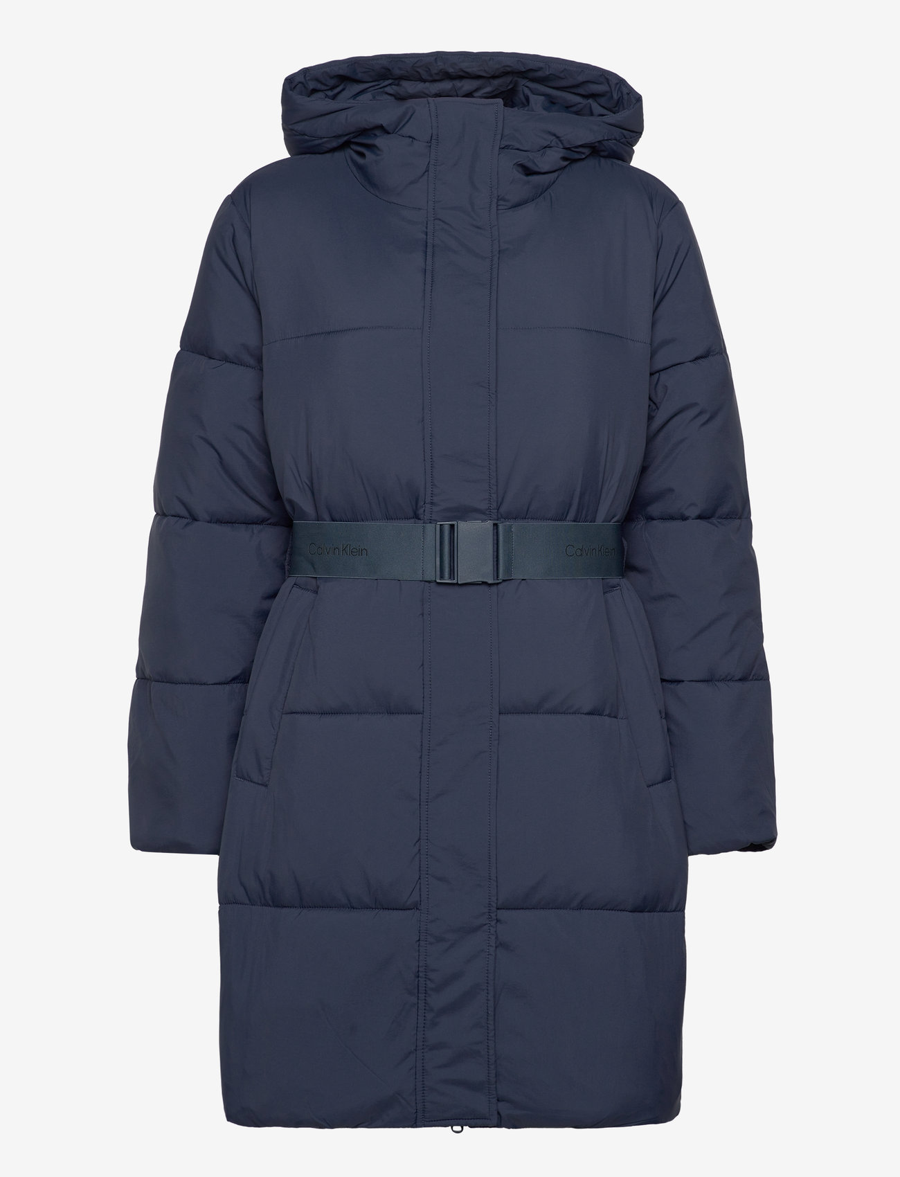 Calvin Klein Jeans - LOGO BELT LONG PUFFER - vinterjackor - ink - 1