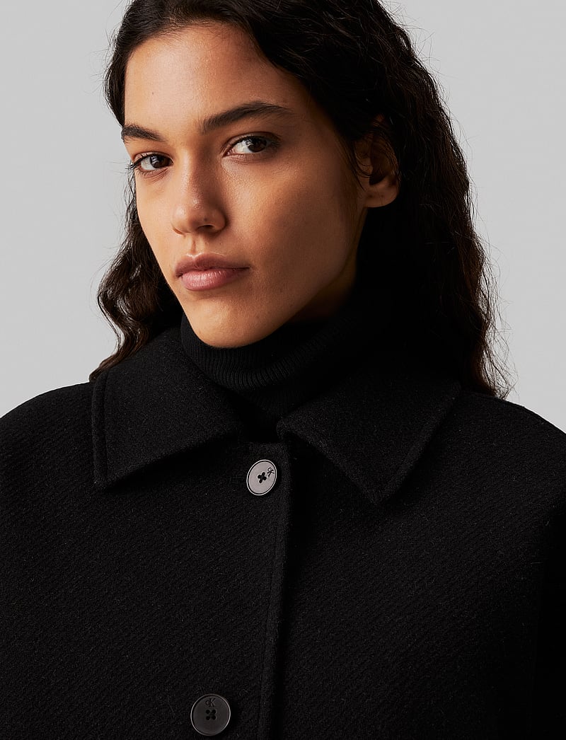 Calvin klein 3 button wool blend coat on sale