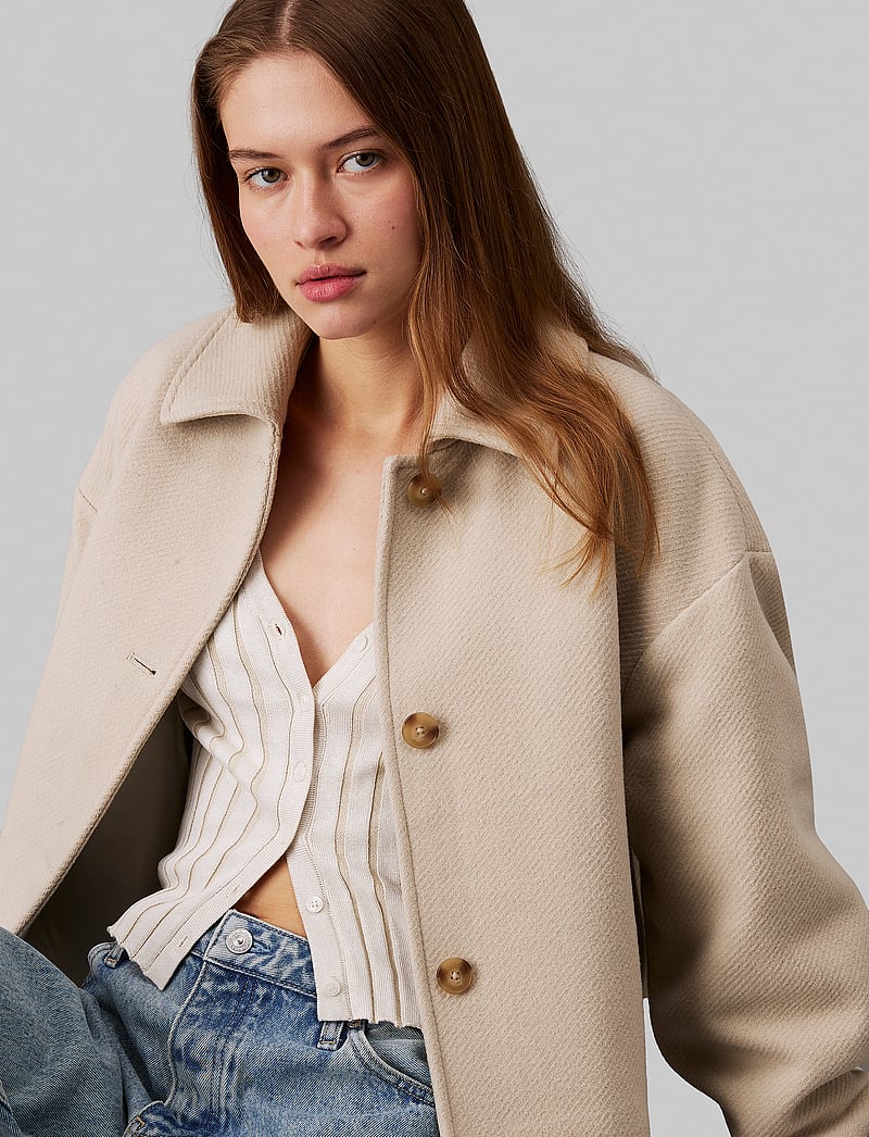 Calvin Klein Jeans - SHORT WOOL BLEND JACKET - villased jakid - pelican - 3