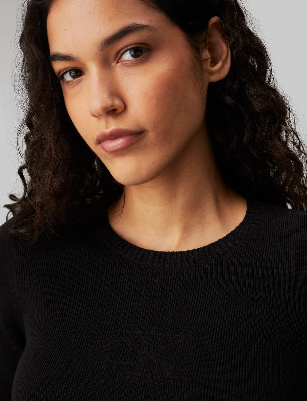 Calvin Klein Jeans - CK INTARSIA SWEATER DRESS - knitted dresses - ck black - 0
