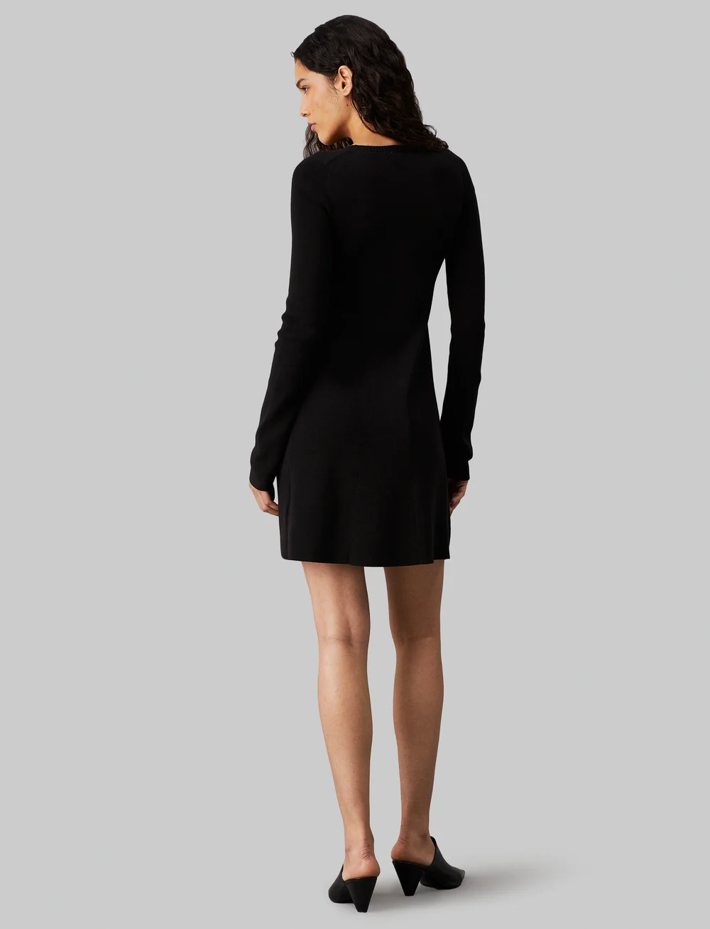 Calvin Klein Jeans - CK INTARSIA SWEATER DRESS - knitted dresses - ck black - 4
