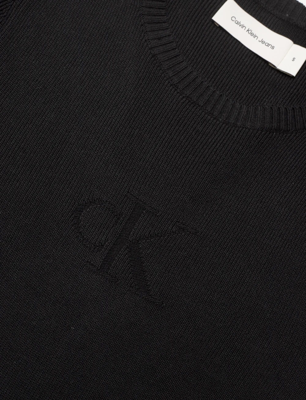 Calvin Klein Jeans - CK INTARSIA SWEATER DRESS - knitted dresses - ck black - 5