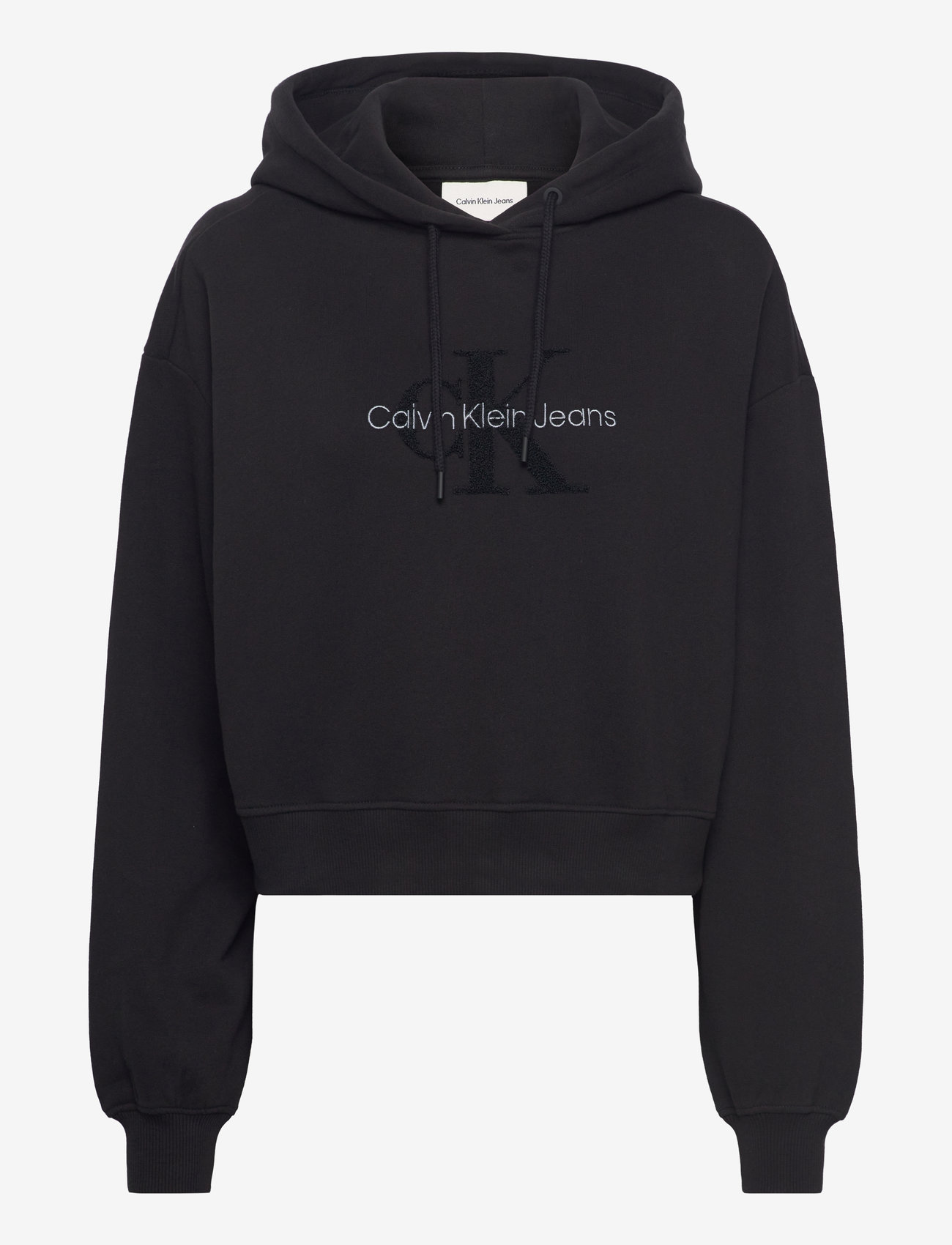 Calvin Klein Jeans - CHENILLE MONOLOGO HOODIE - hættetrøjer - ck black - 1