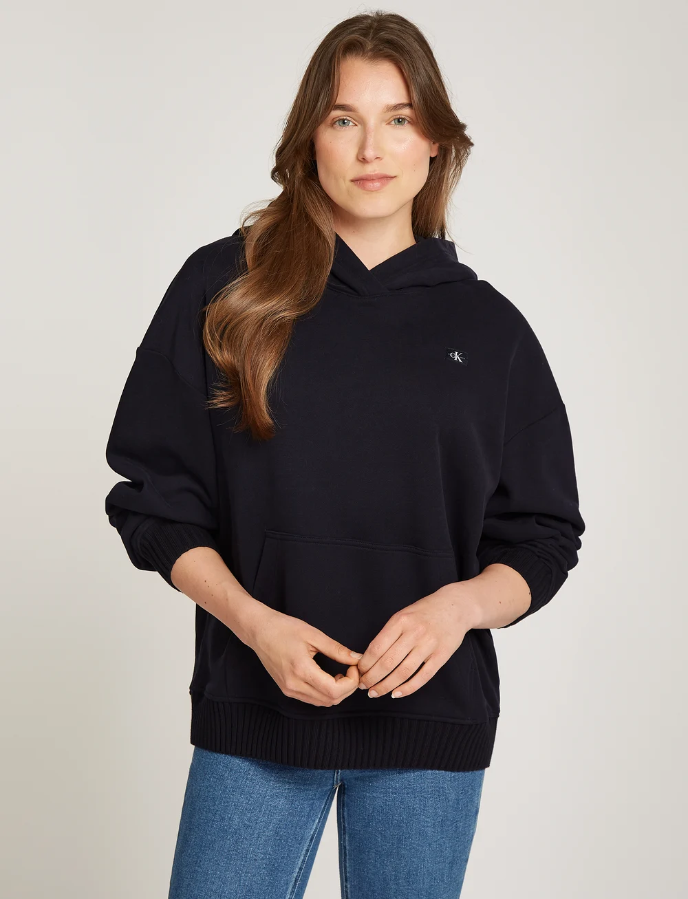 Calvin Klein Jeans Woven Label Peached Hoodie Kapuzenpullover Boozt