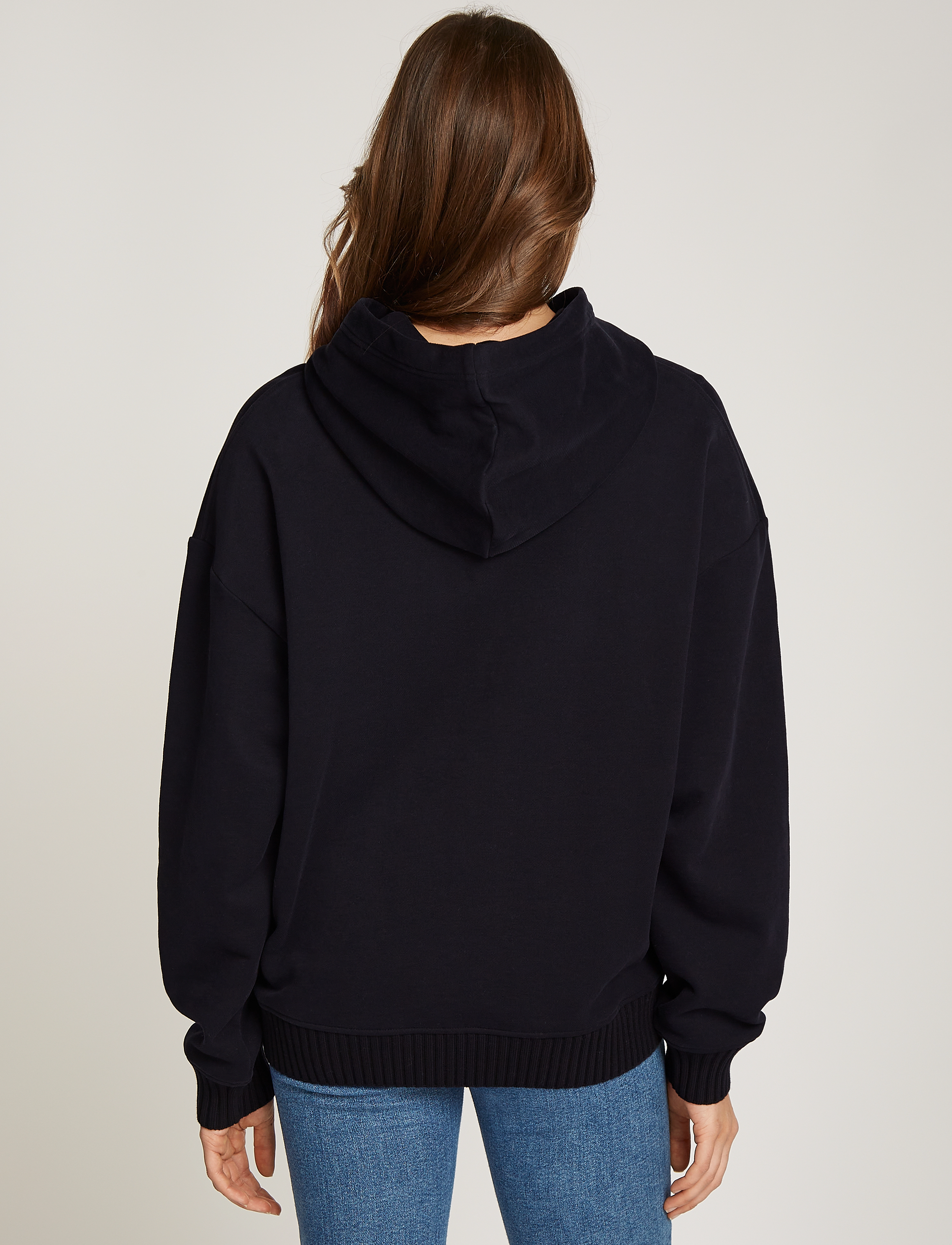 Calvin Klein Jeans - WOVEN LABEL PEACHED HOODIE - ck black - 2