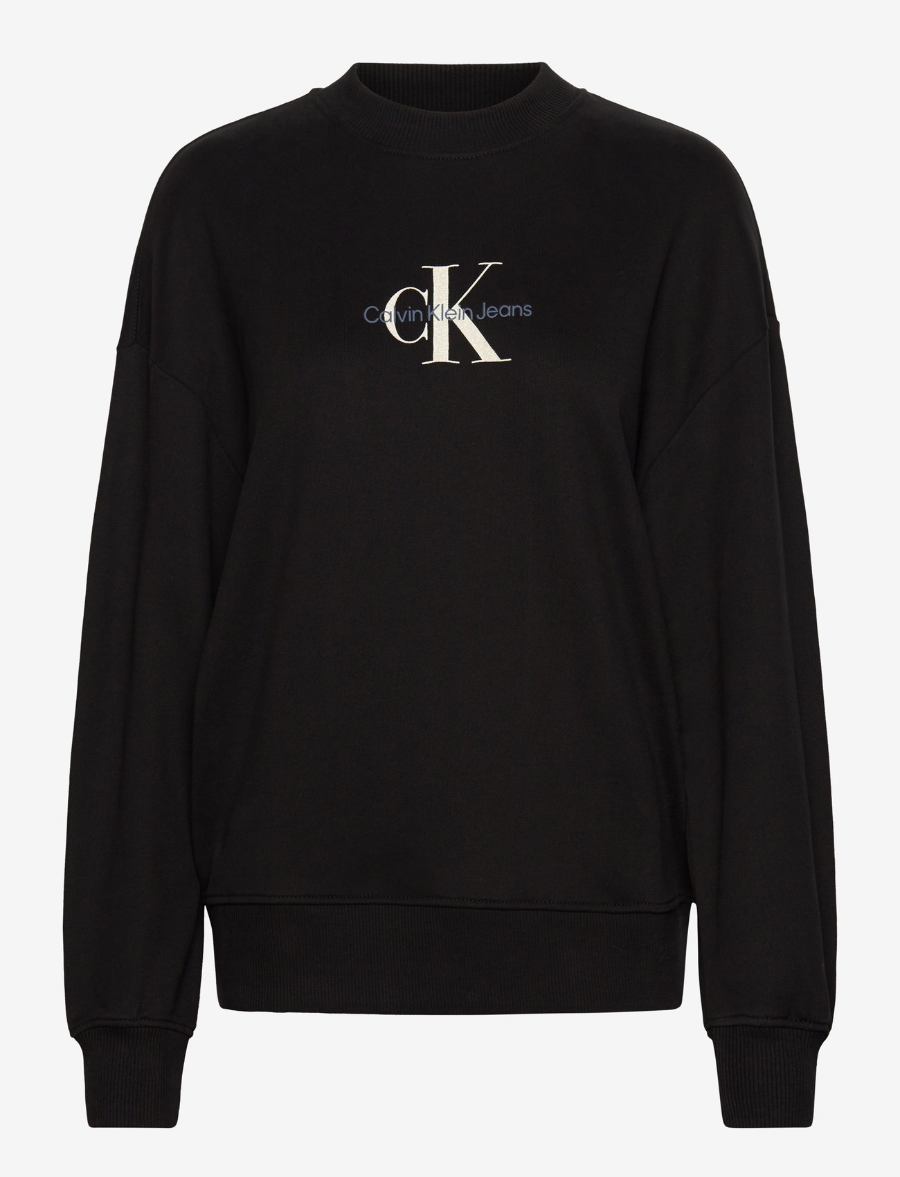 Calvin Klein Jeans - TEXTURED MONOLOGO CREWNECK - sweatshirts - ck black - 1