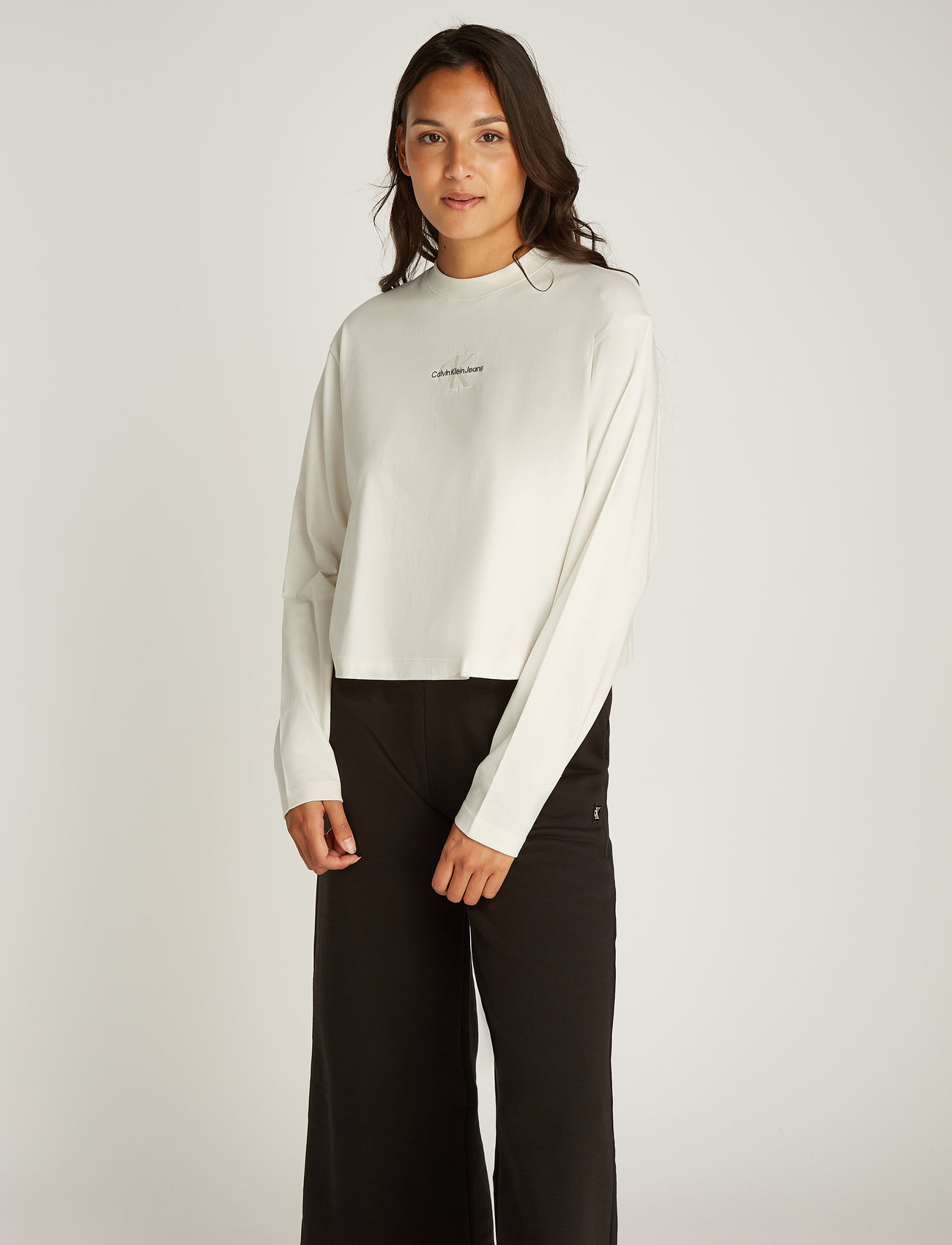 Calvin Klein Jeans - MONOLOGO LOOSE LS TEE - ivory - 5