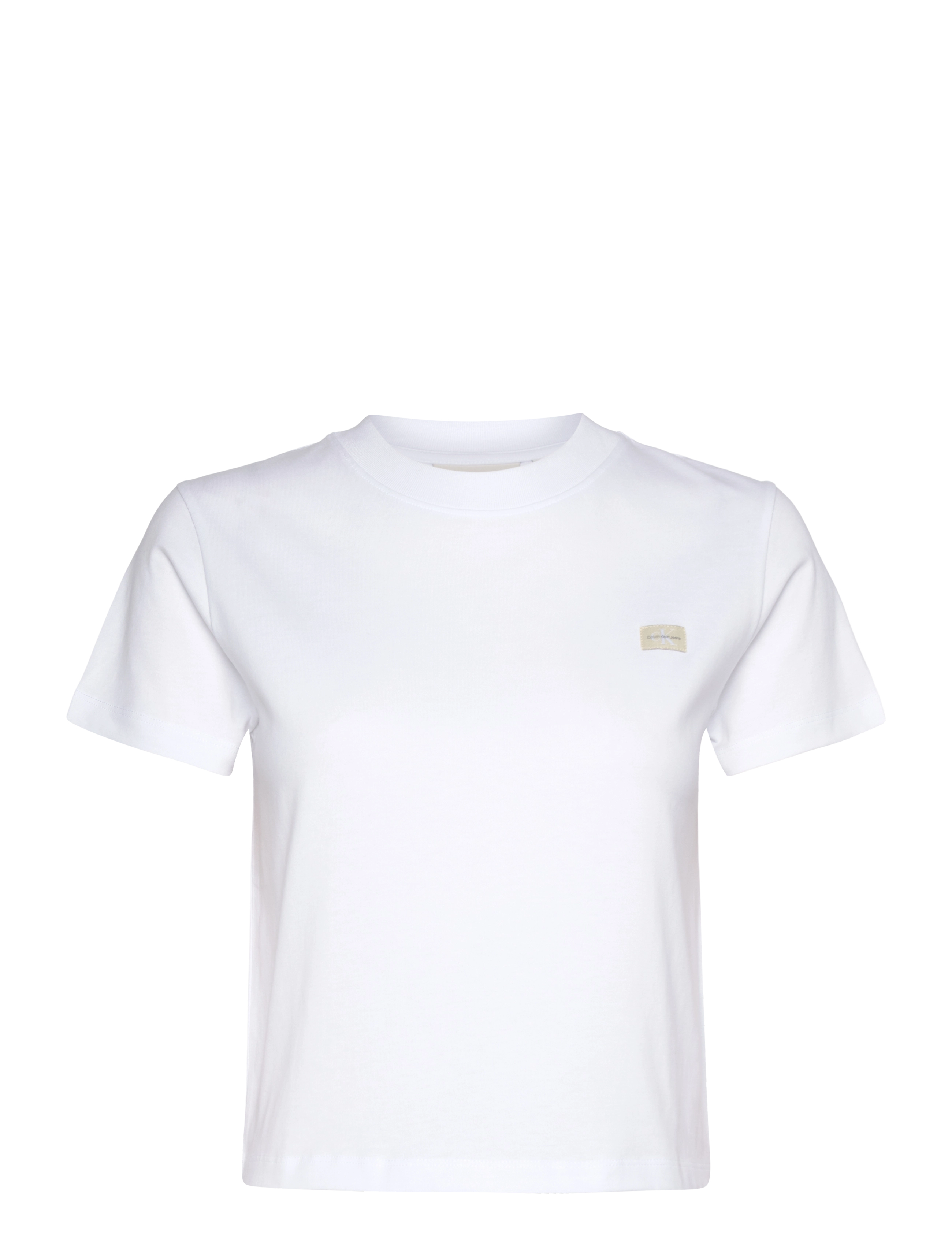 Calvin Klein Jeans - WOVEN LABEL PEACHED BABY TEE - bright white - 1