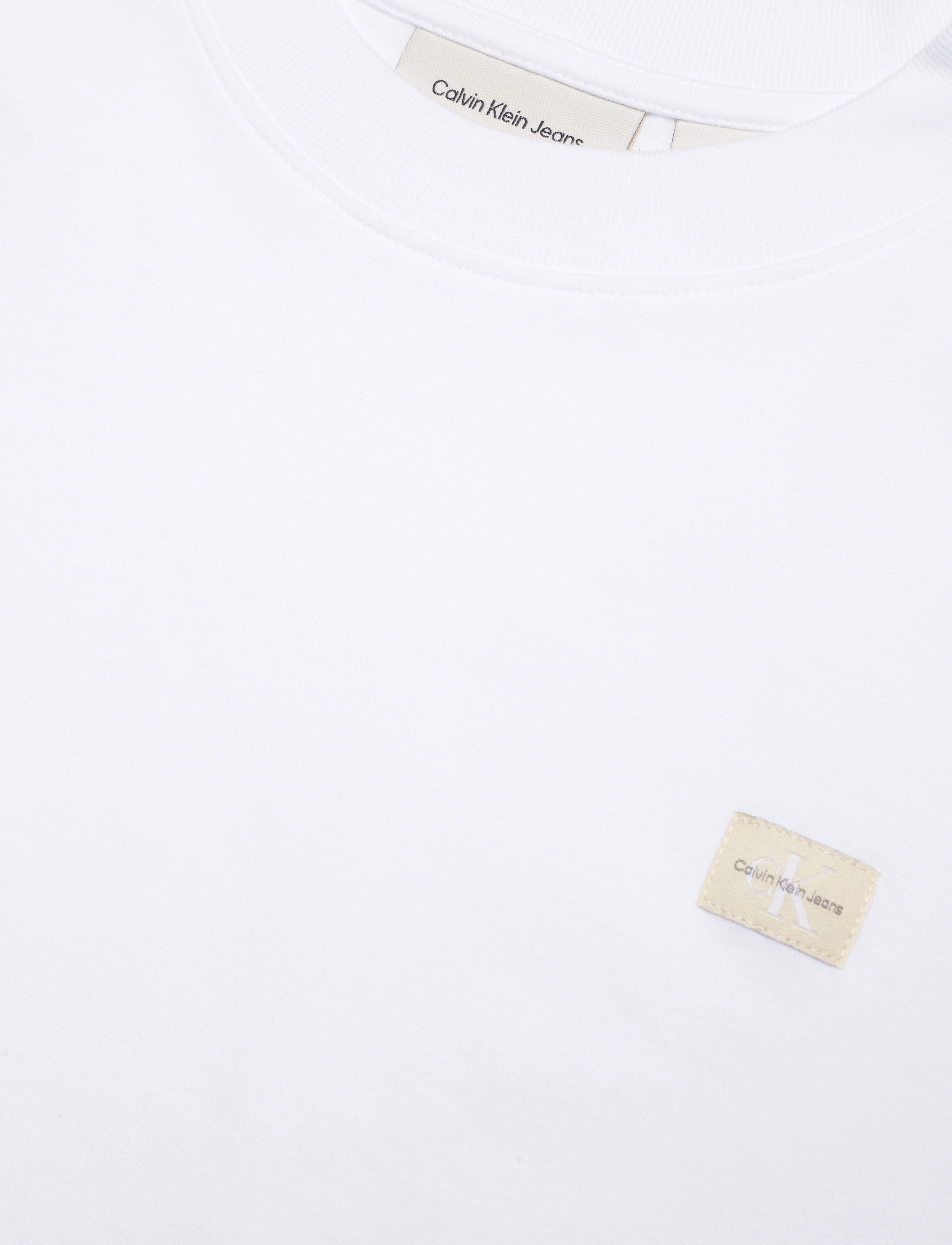Calvin Klein Jeans - WOVEN LABEL PEACHED BABY TEE - bright white - 5