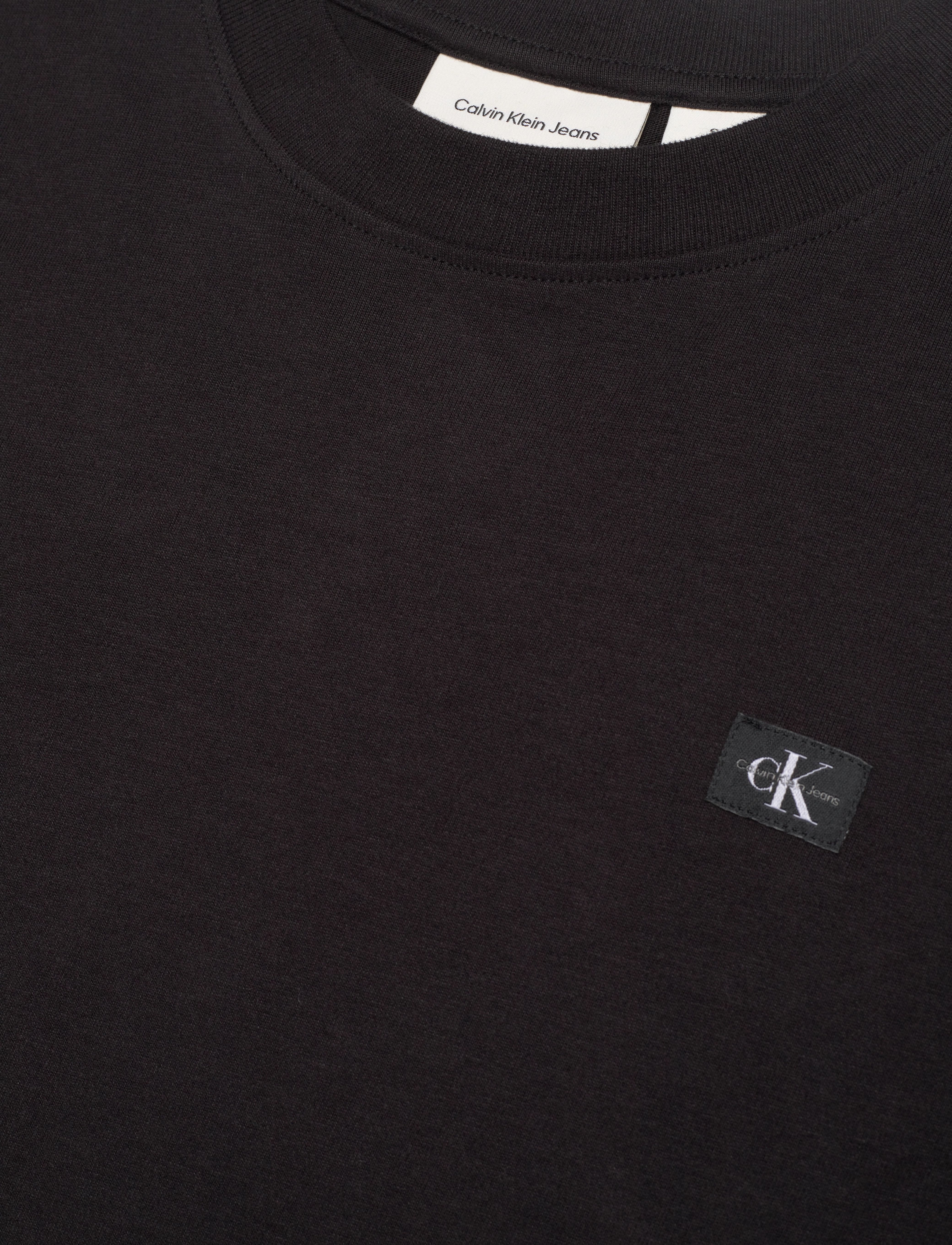 Calvin Klein Jeans - WOVEN LABEL PEACHED BABY TEE - ck black - 5
