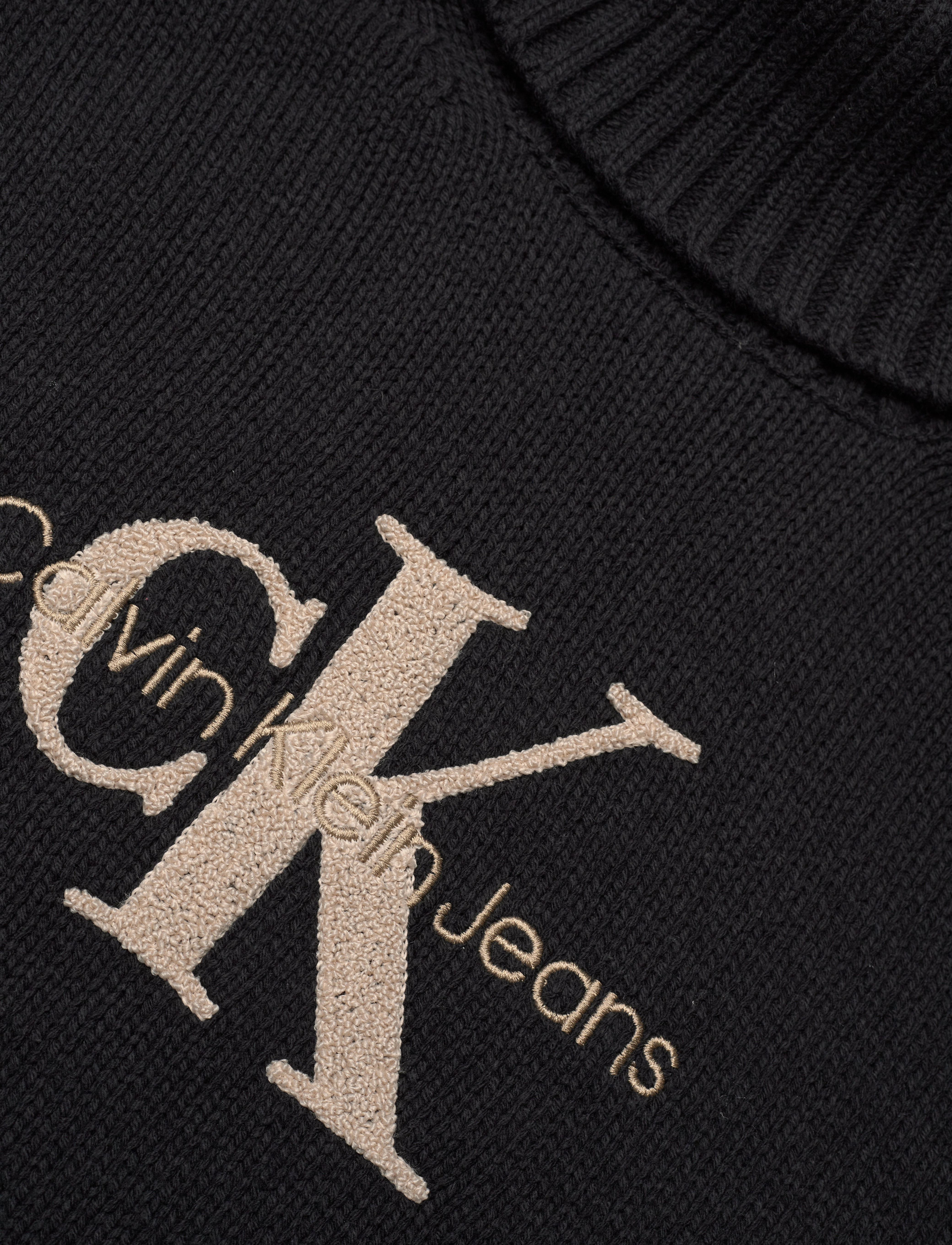 Calvin Klein Jeans - CHENILLE MONOLOGO SWEATER - ck black - 3