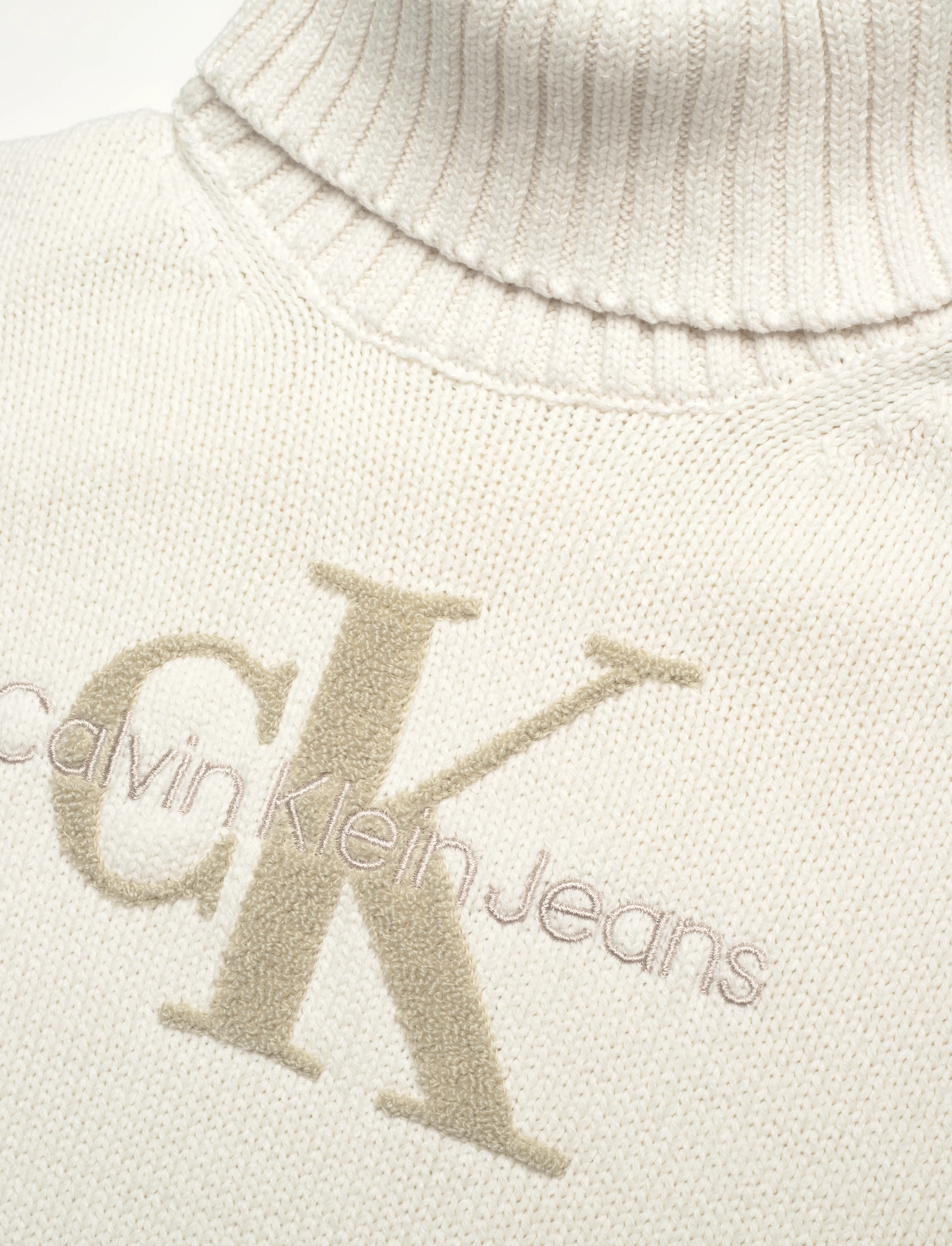 Calvin Klein Jeans - CHENILLE MONOLOGO SWEATER - ivory - 3