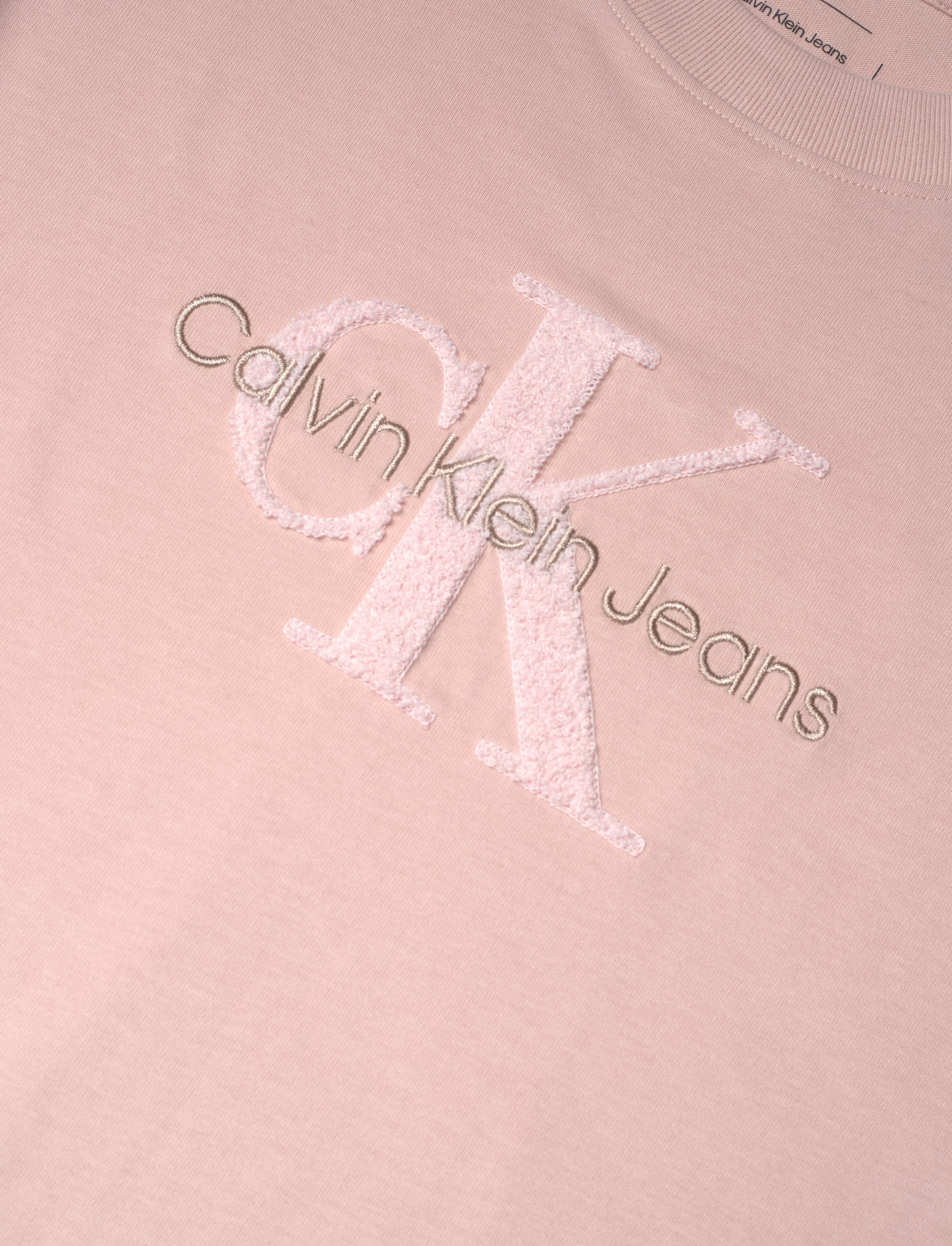 Calvin Klein Jeans - CHENILLE MONOLOGO REGULAR TEE - peach whip - 5