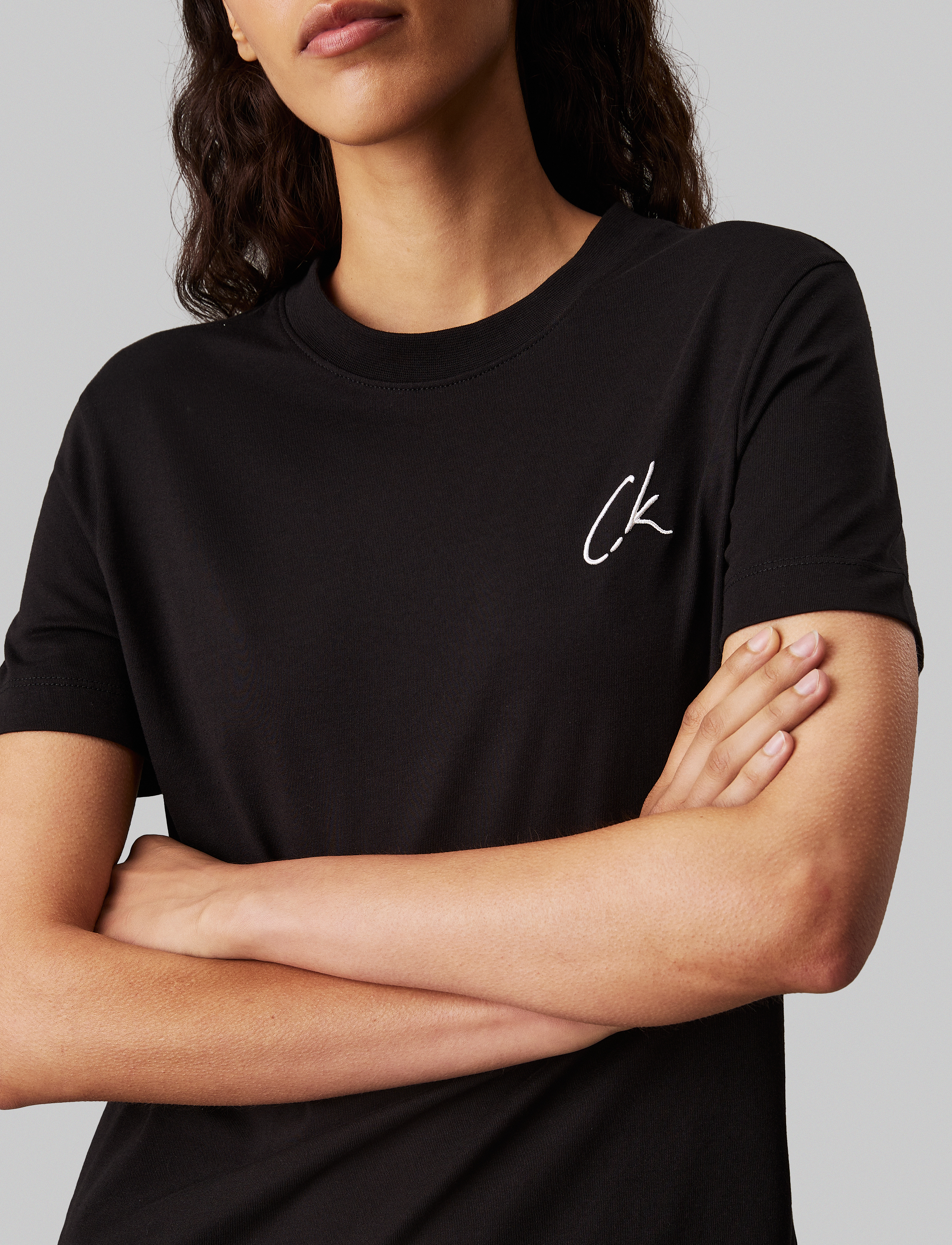 Calvin Klein Jeans - EMBROIDERED CK REGULAR TEE - ck black - 3