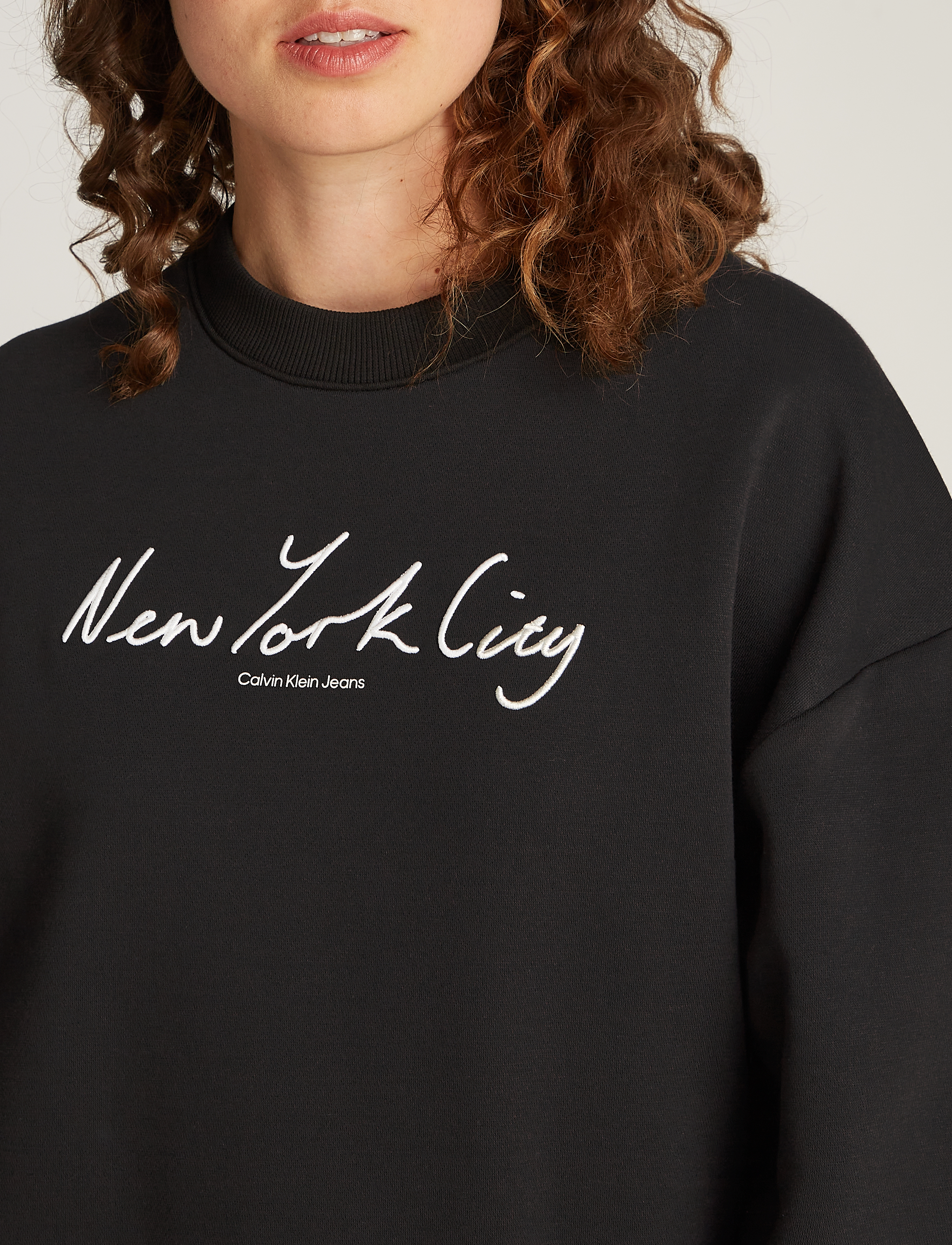 Calvin Klein Jeans - EMBROIDERED NYC RELAXED CN - ck black - 0