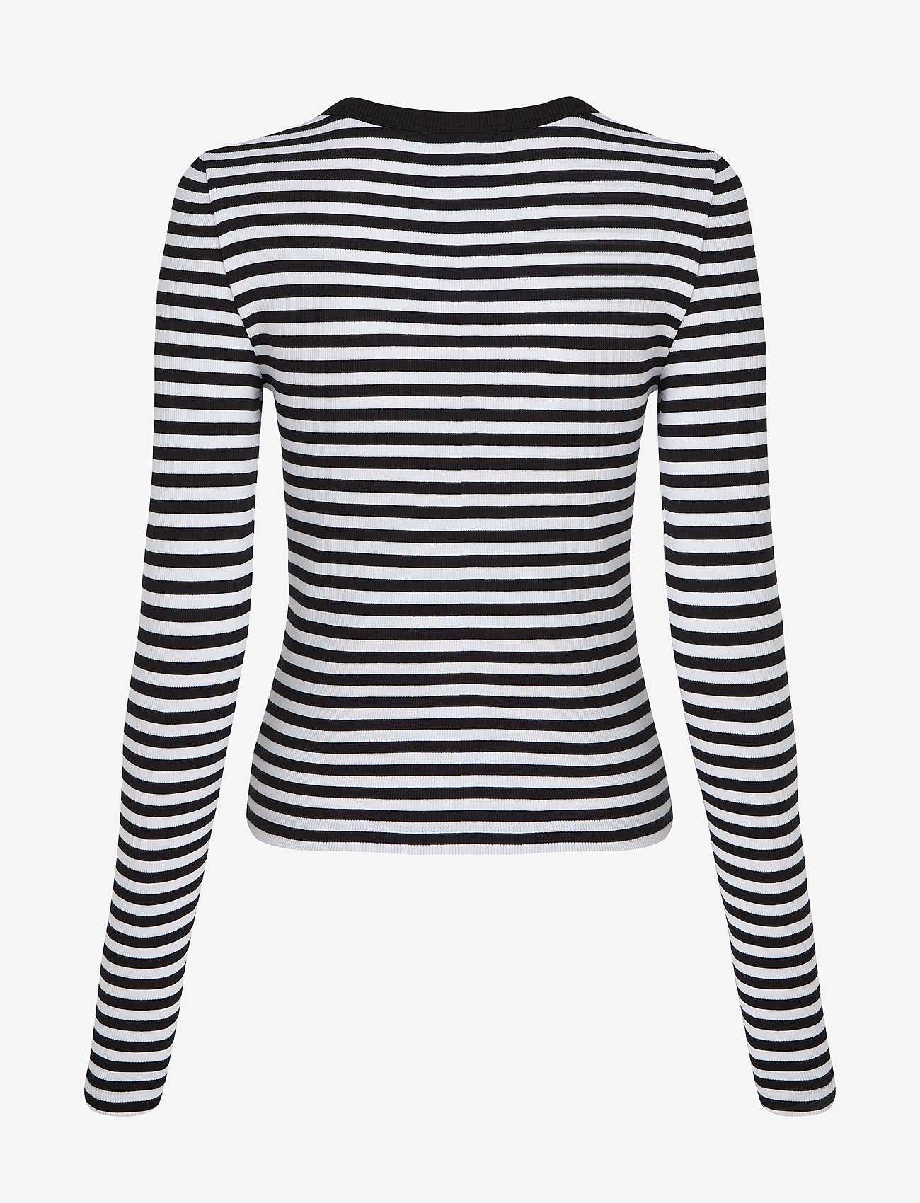 Calvin Klein Jeans - WOVEN LABEL RIB LONG SLEEVE - ck black / bright white stripe - 5