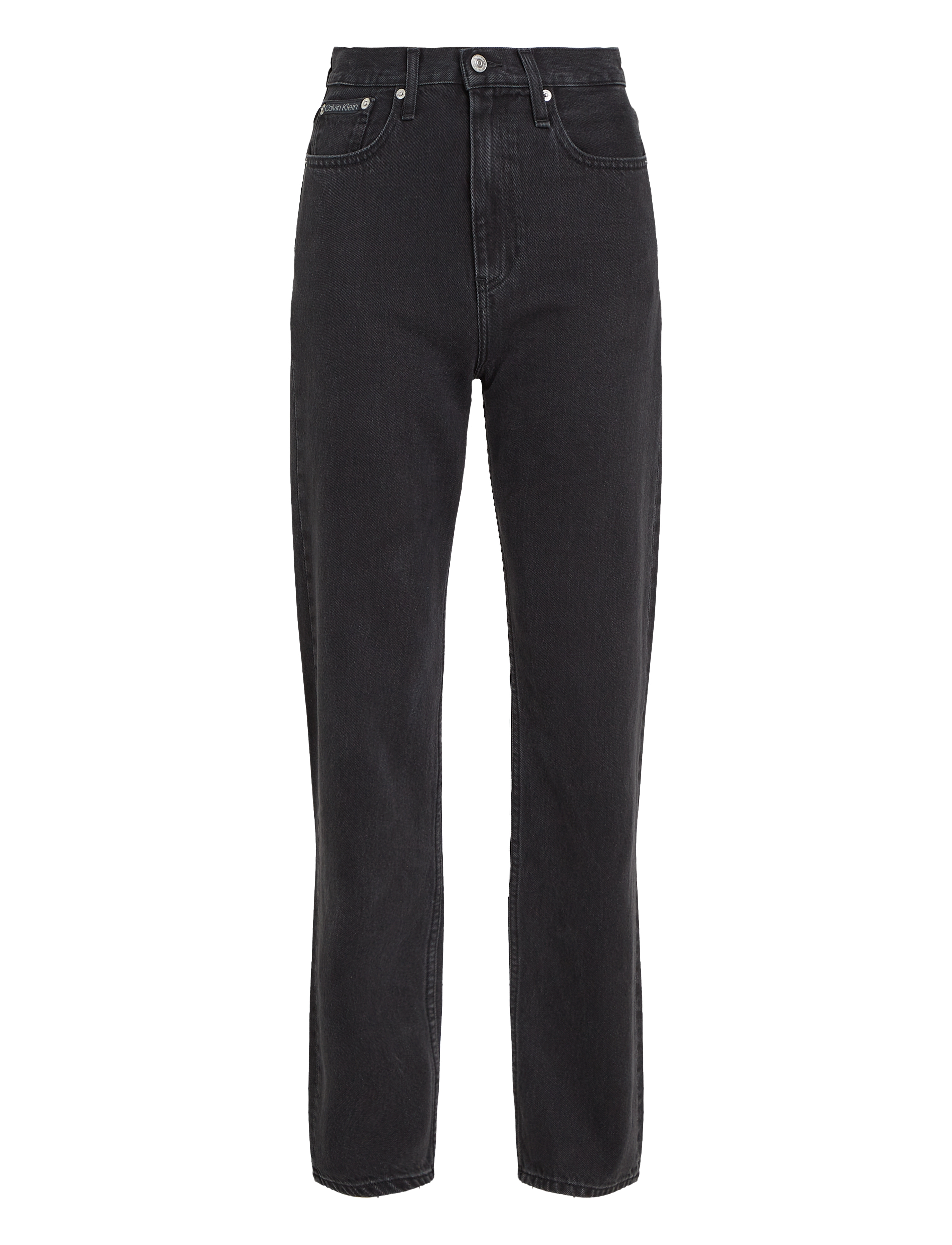 Calvin Klein Jeans HIGH RISE STRAIGHT - Jeans - DENIM BLACK / black