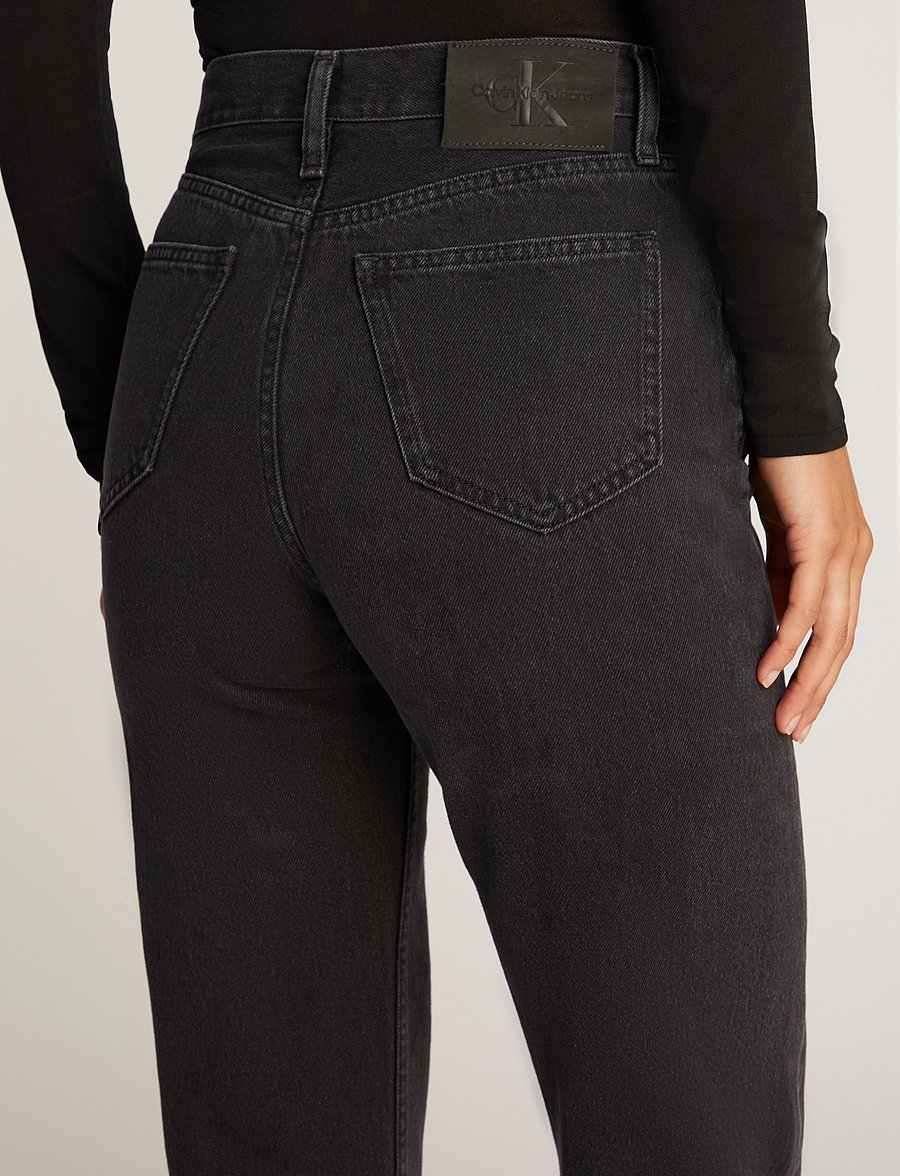 Calvin Klein Jeans - HIGH RISE STRAIGHT - gerade jeans - denim black - 3