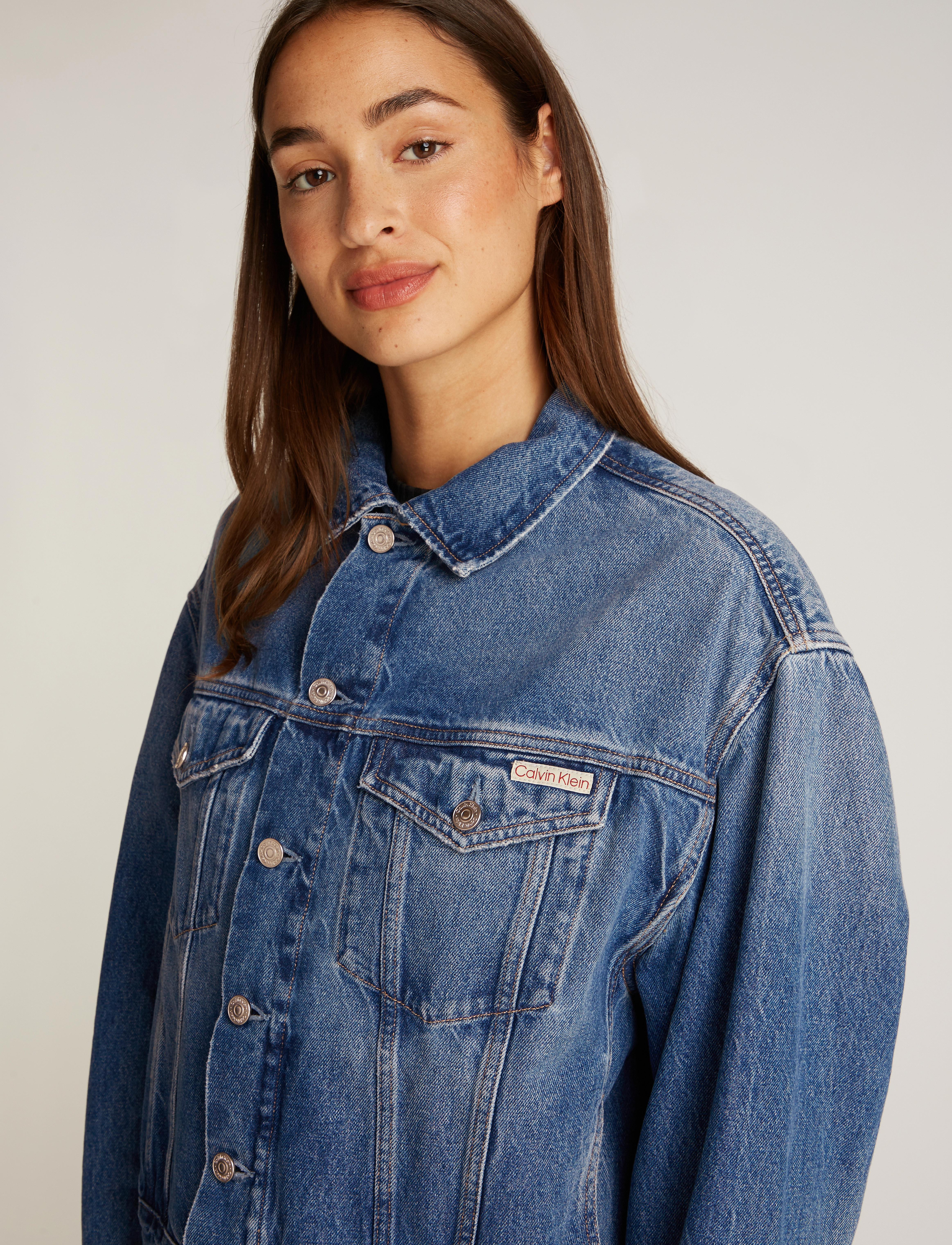Calvin Klein Jeans - BOXY DENIM JACKET - denim light - 3