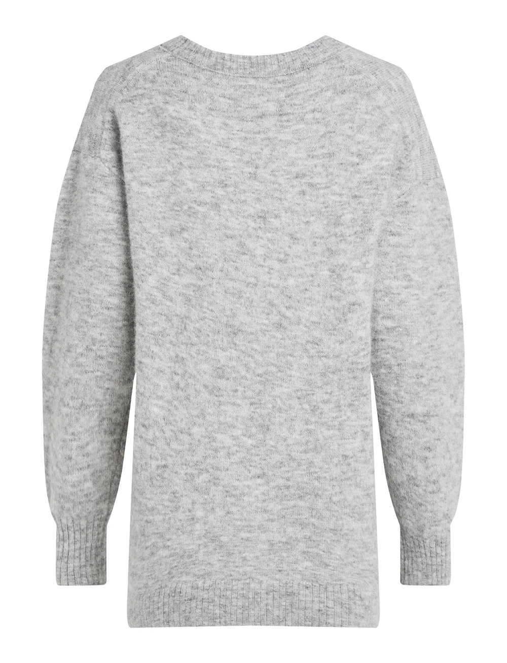 Calvin Klein Jeans - TEXTURED SWEATER V-NECK DRESS - striktrøjer - grey heather - 2