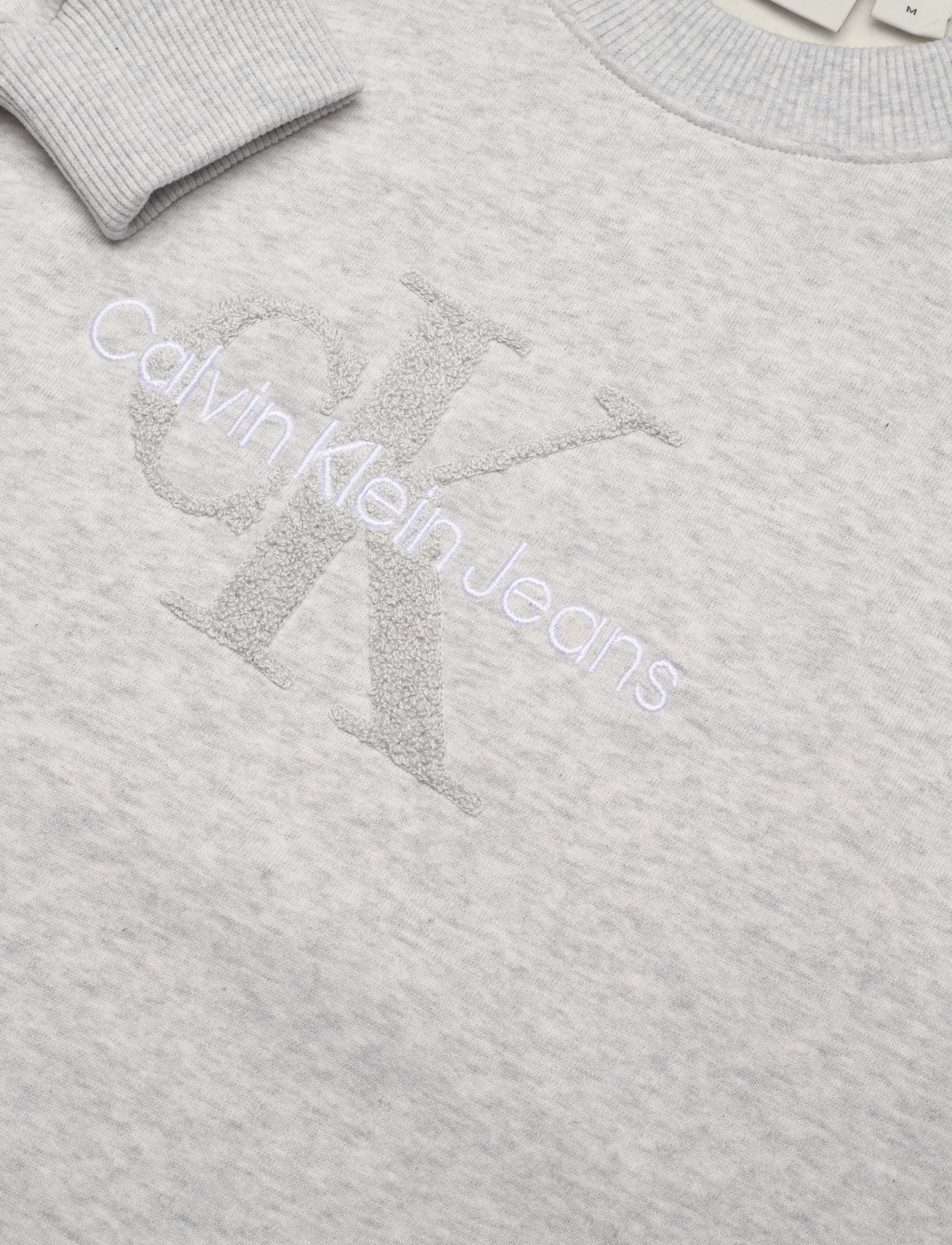 Calvin Klein Jeans - CHENILLE MONOLOGO CREWNECK - ivory grey heather - 5