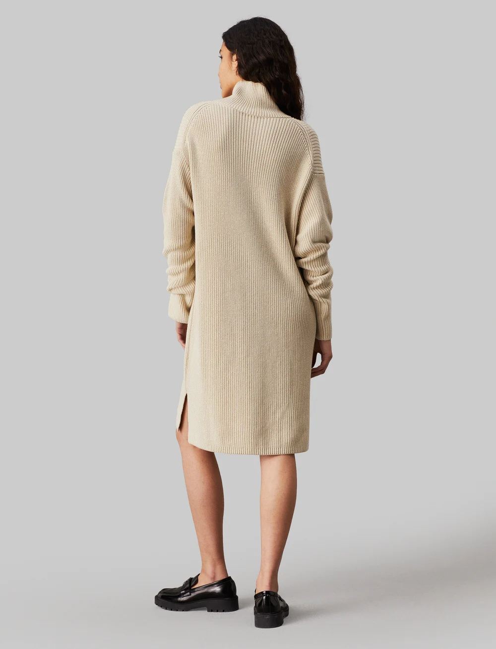 Calvin Klein Jeans - CHUNKY LOOSE SWEATER DRESS - strikkjoler - pelican - 4