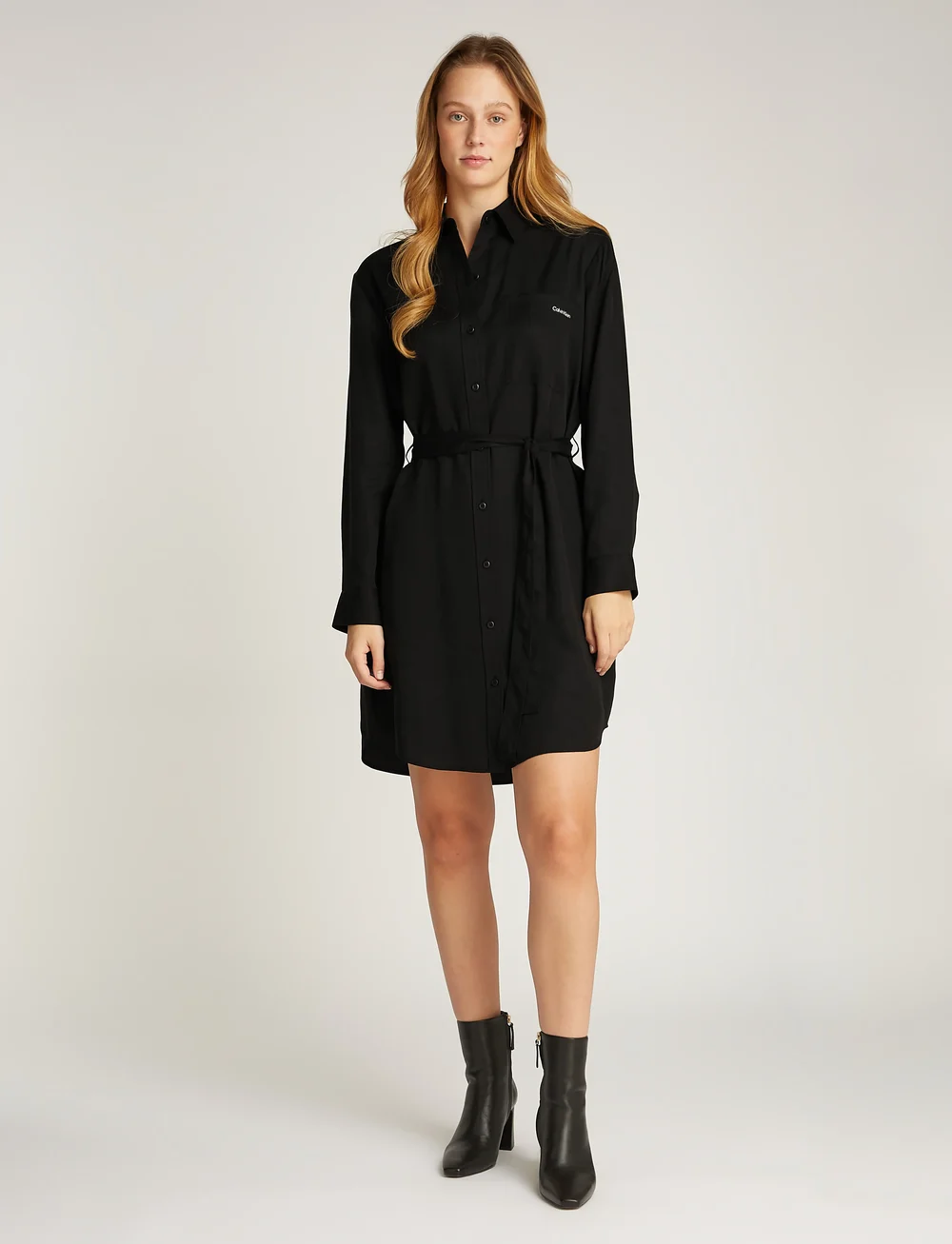 Calvin Klein Jeans - LYOCELL SHIRT DRESS - skjortklänningar - ck black - 3