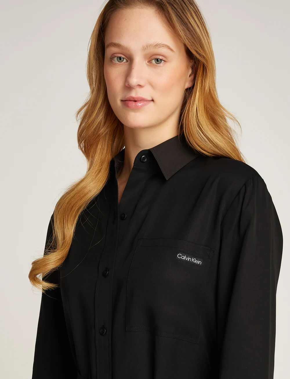 Calvin Klein Jeans - LYOCELL SHIRT DRESS - skjortklänningar - ck black - 4