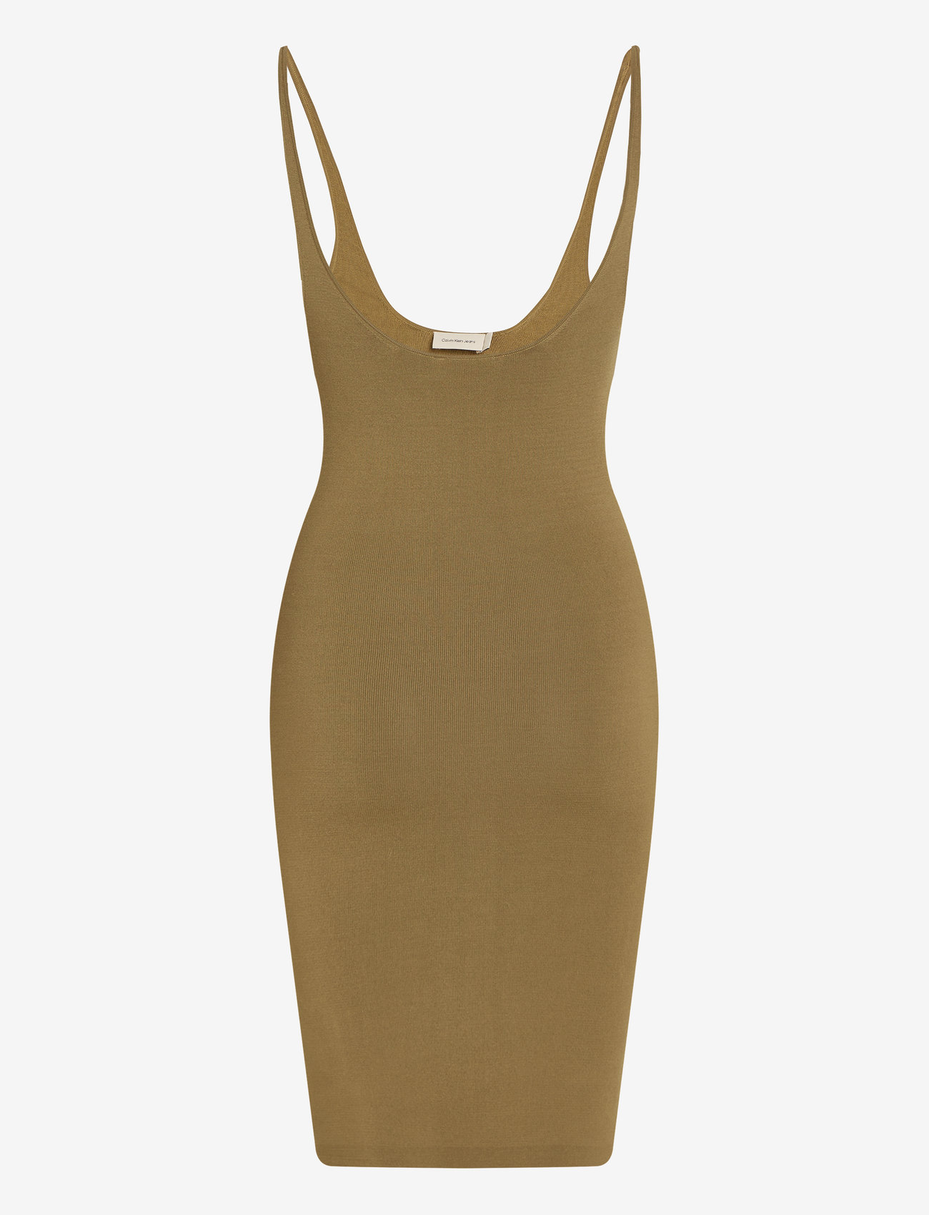 Calvin Klein Jeans - RAYON SWEATER DRESS - fodralklänningar - gothic olive - 3