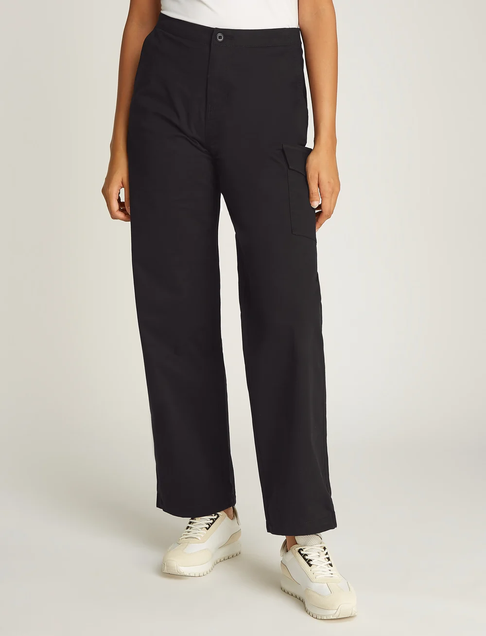 Calvin Klein Jeans - BRUSHED COTTON CARGO PANT - cargo bikses - ck black - 0