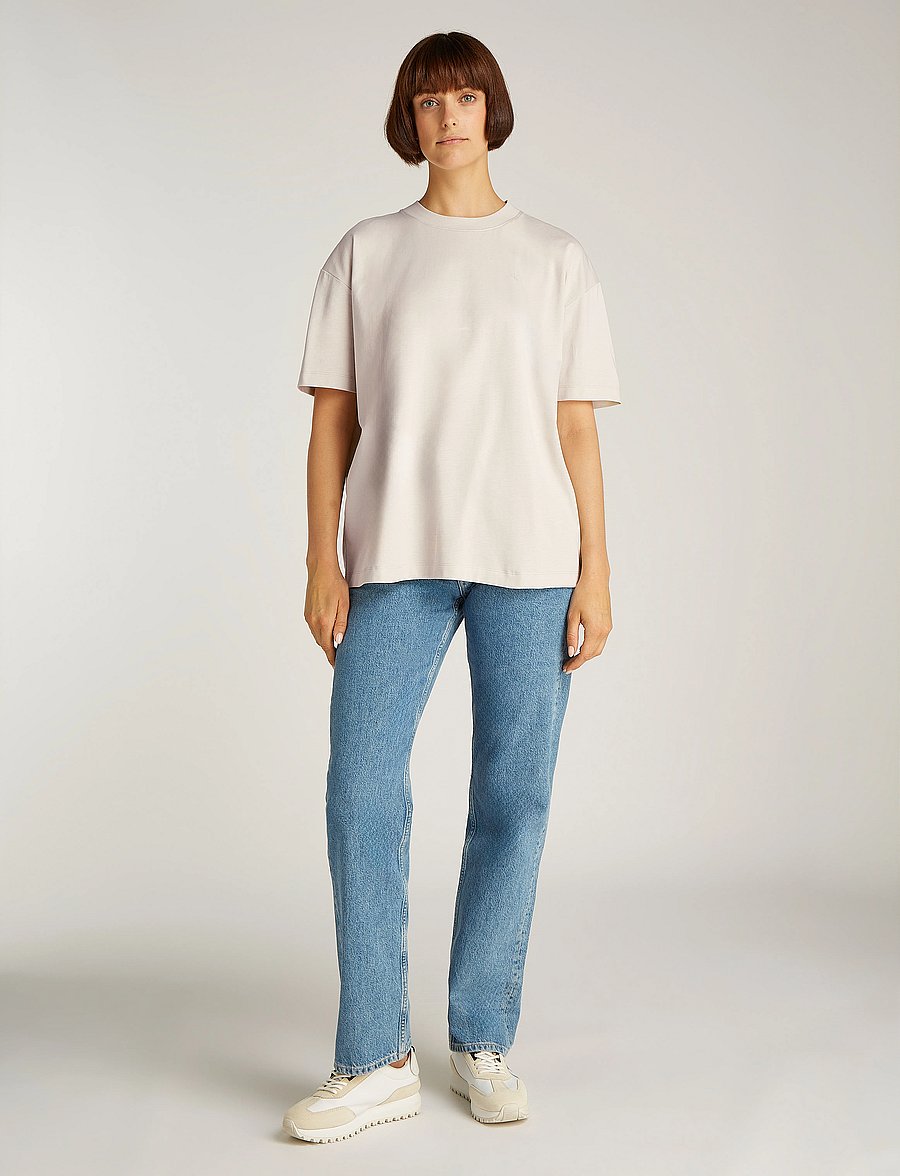 Calvin Klein Jeans - BACK GRAPHIC BOYFRIEND TEE - moonbeam - 0