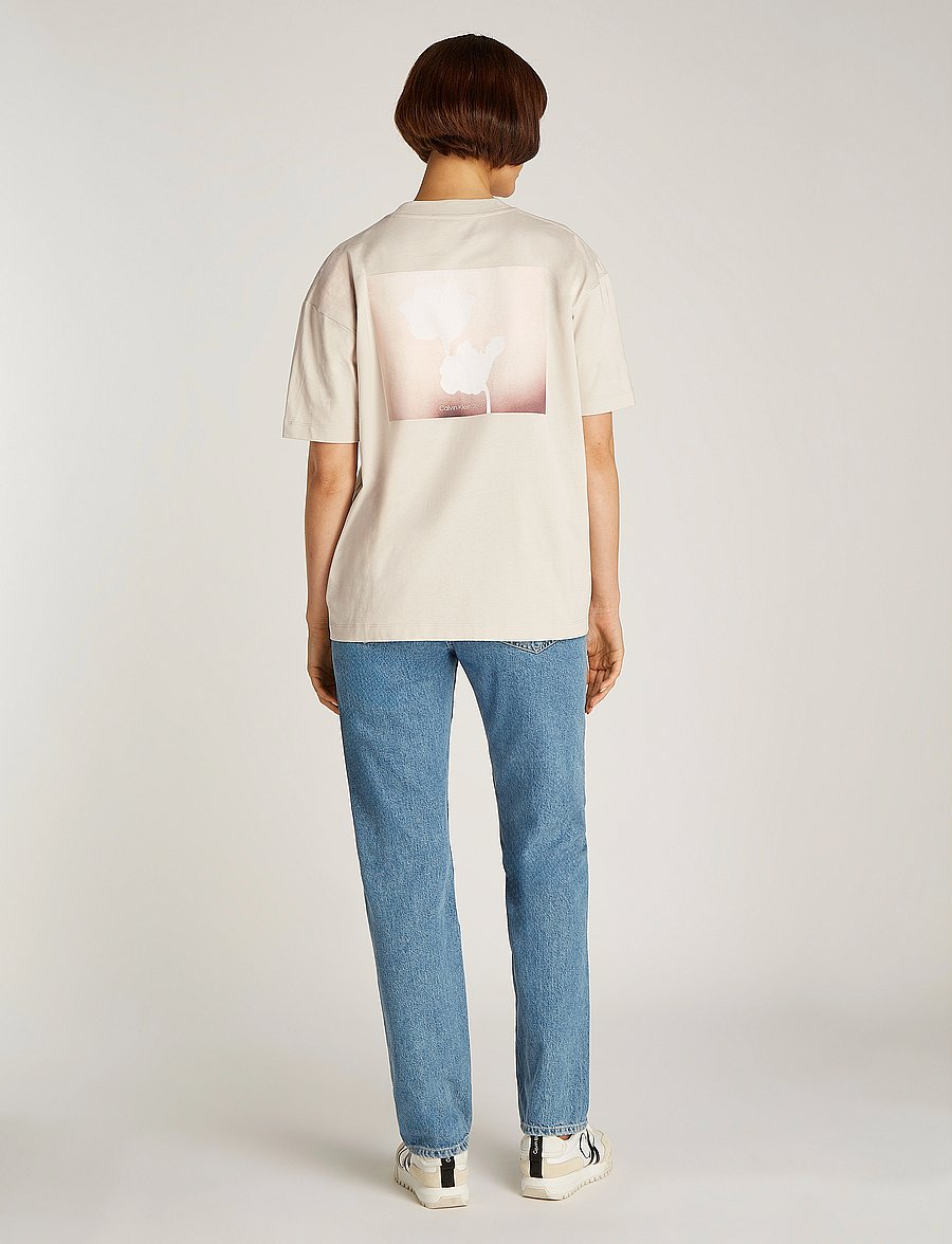 Calvin Klein Jeans - BACK GRAPHIC BOYFRIEND TEE - moonbeam - 3