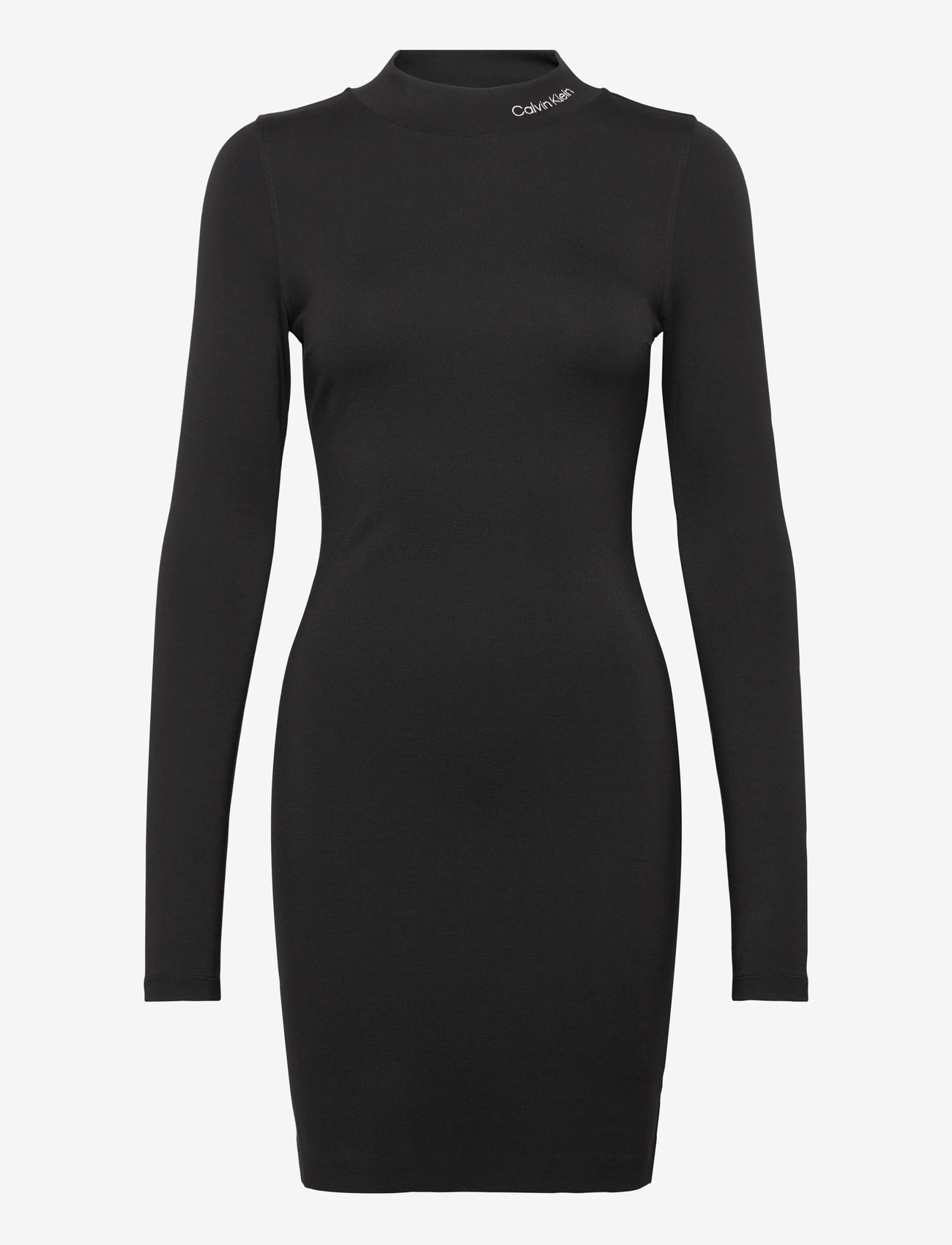 Calvin Klein Jeans - LOGO ELASTIC MILANO DRESS - kurze kleider - ck black - 0