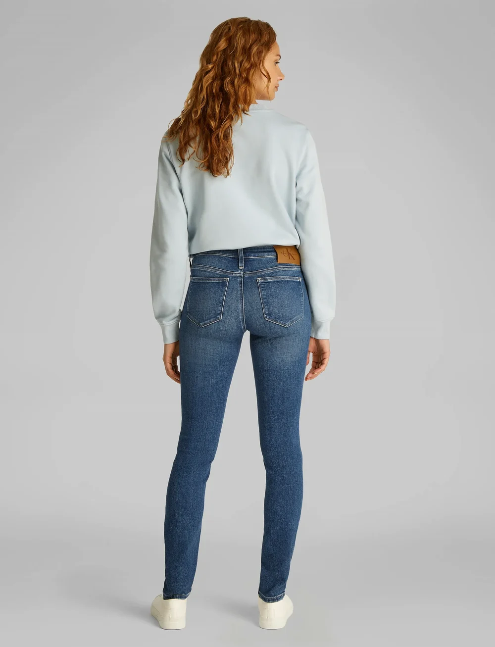 Calvin Klein Jeans - MID RISE SKINNY - liibuvad teksad - denim medium - 3