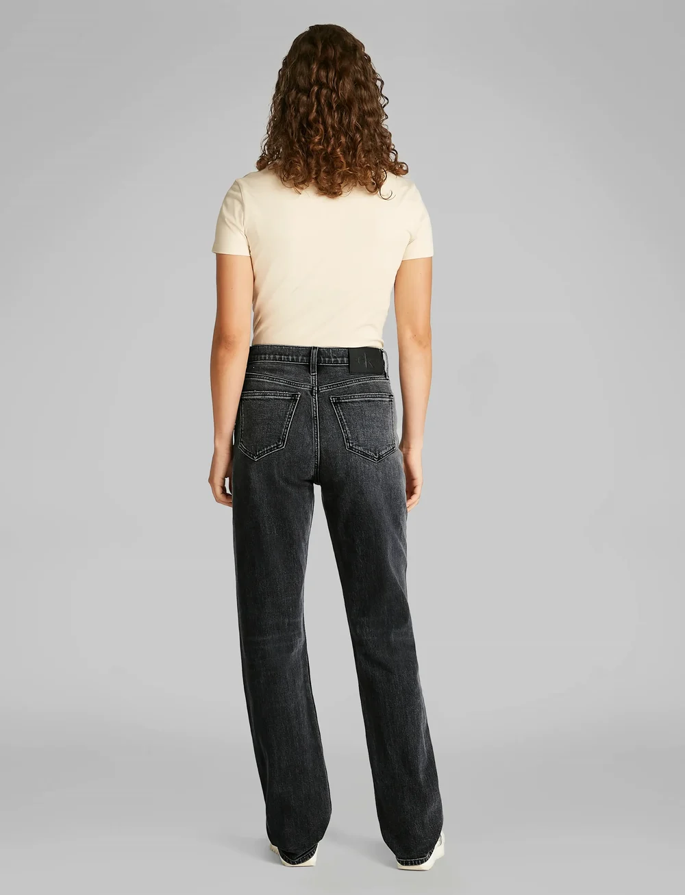 Calvin Klein Jeans - HIGH RISE STRAIGHT - straight jeans - denim black - 3