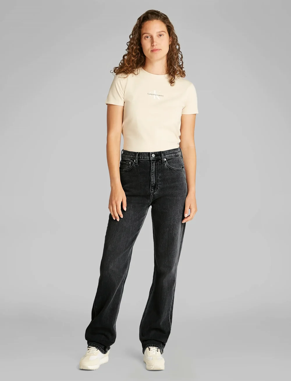 Calvin Klein Jeans - HIGH RISE STRAIGHT - straight jeans - denim black - 4