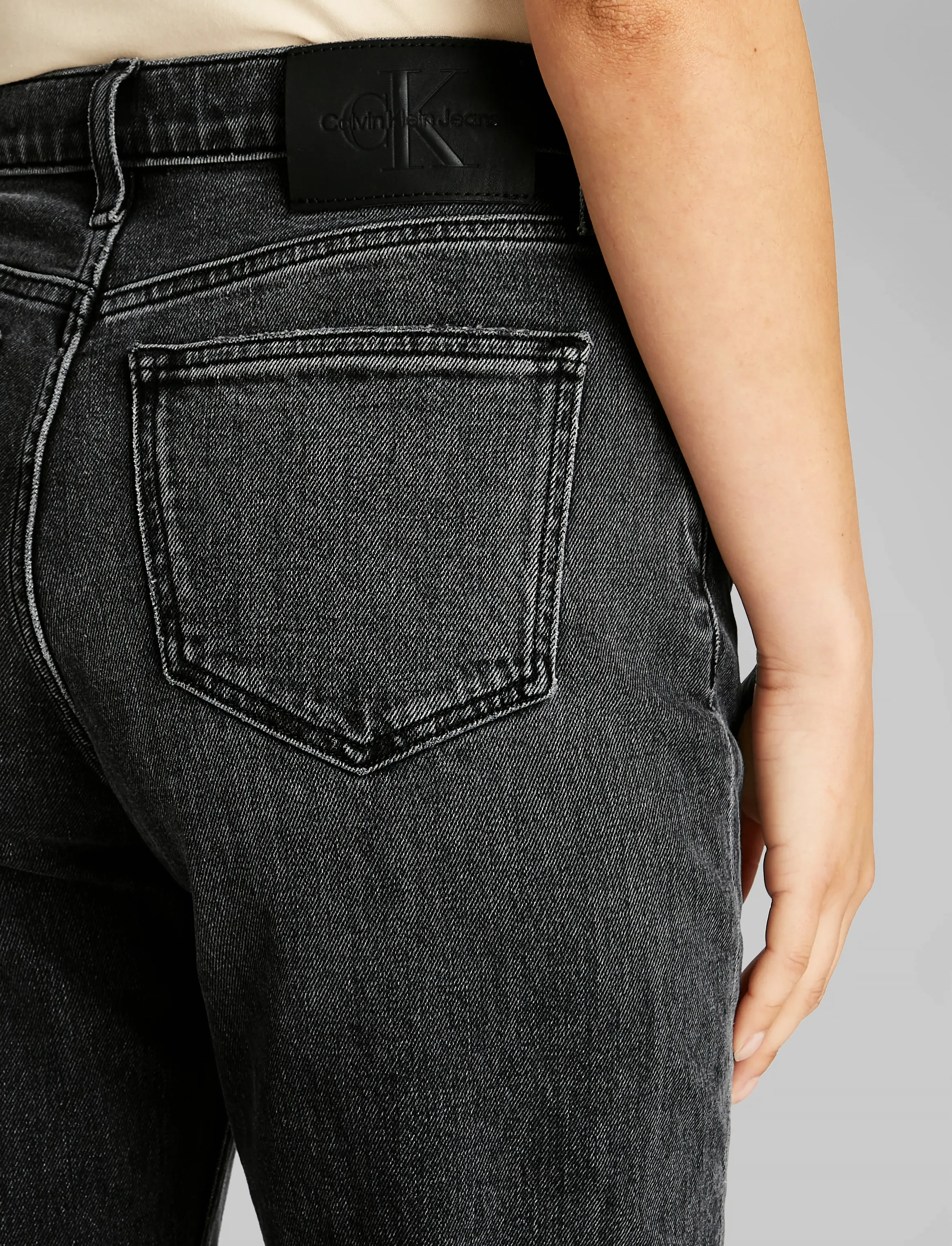 Calvin Klein Jeans - HIGH RISE STRAIGHT - straight jeans - denim black - 5
